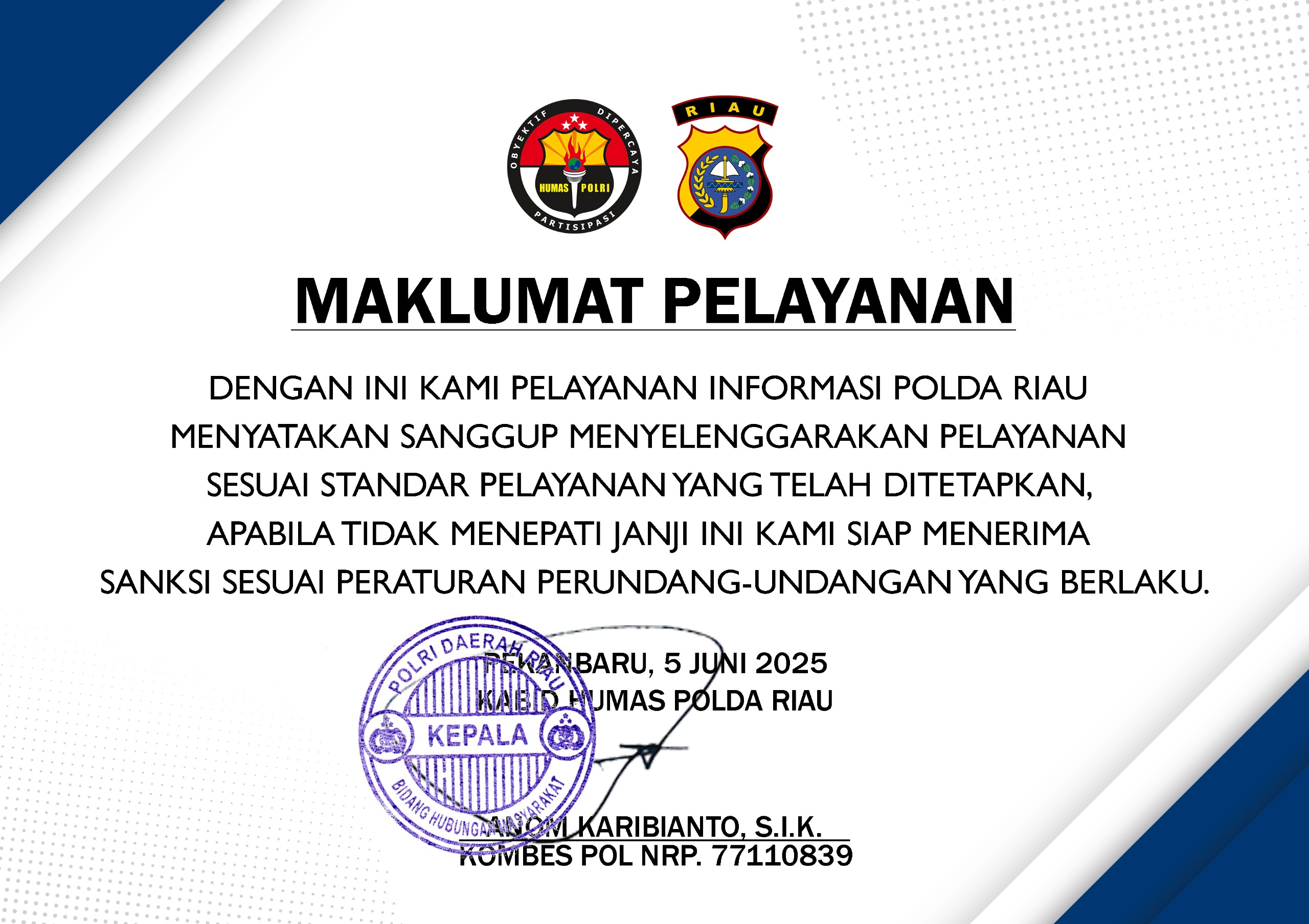 Maklumat Pelayanan