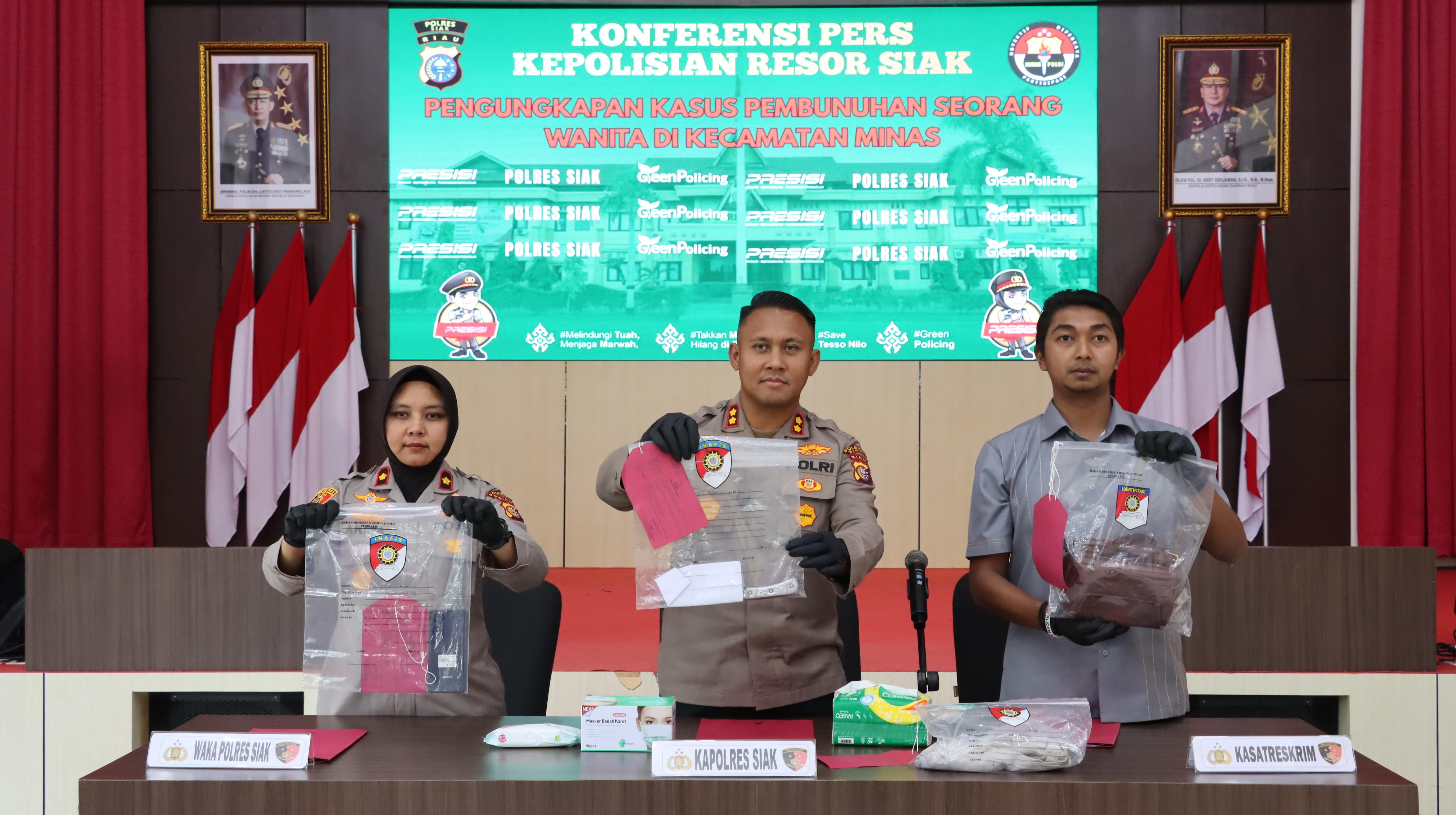 Polres Siak Ungkap Kasus Pembunuhan di Minas, Pelaku Ditangkap di Pekanbaru