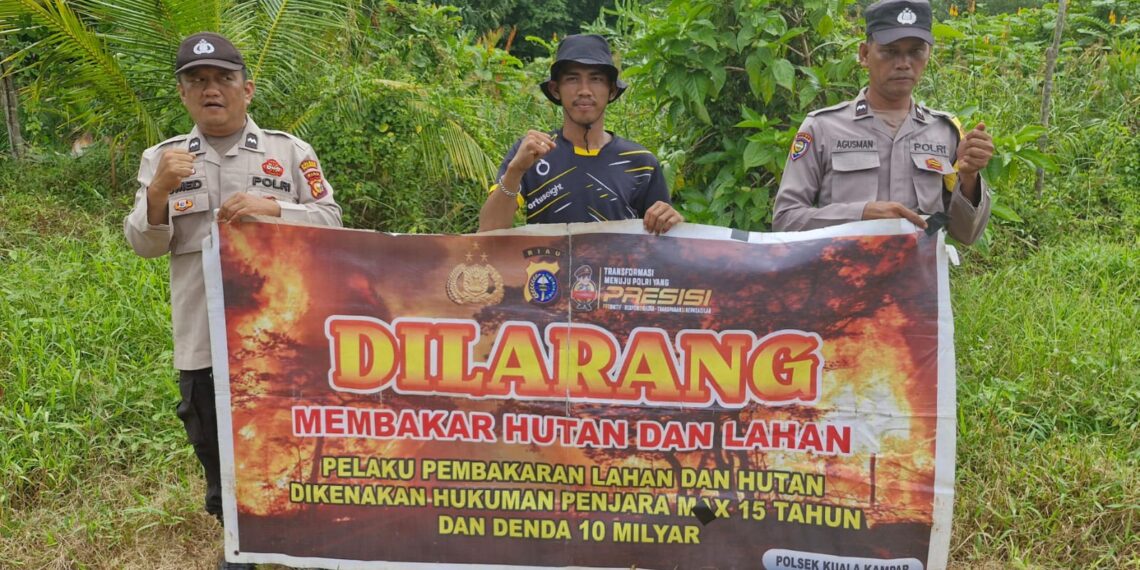 Sosialisasi Maklumat Kapolda Riau, Polsek Kuala Kampar Antisipasi Karhutla