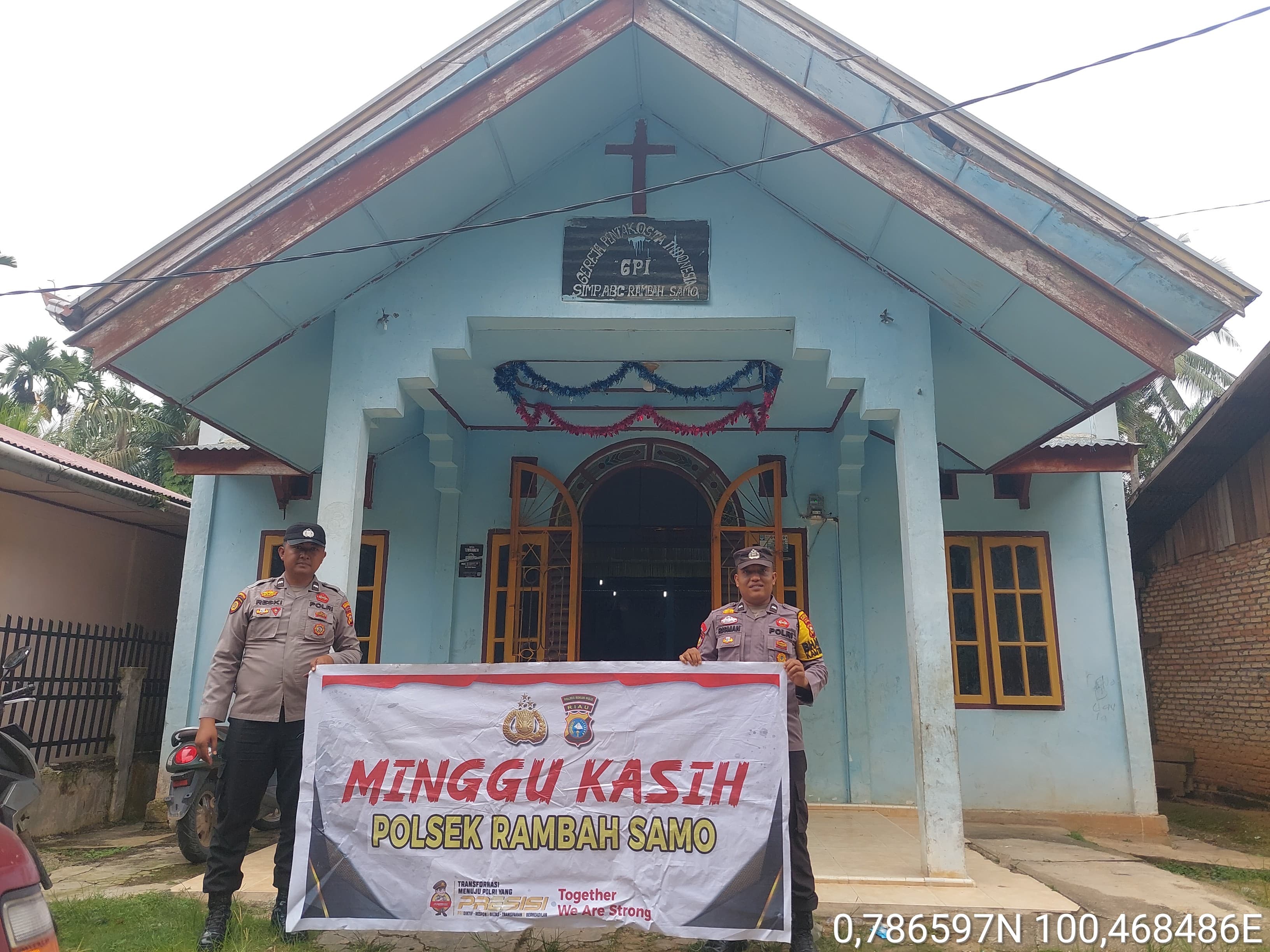 Perkuat Sinergi dengan Jemaat, Polsek Rambah Samo Konsisten Gelar Minggu Kasih di Rumah Ibadah