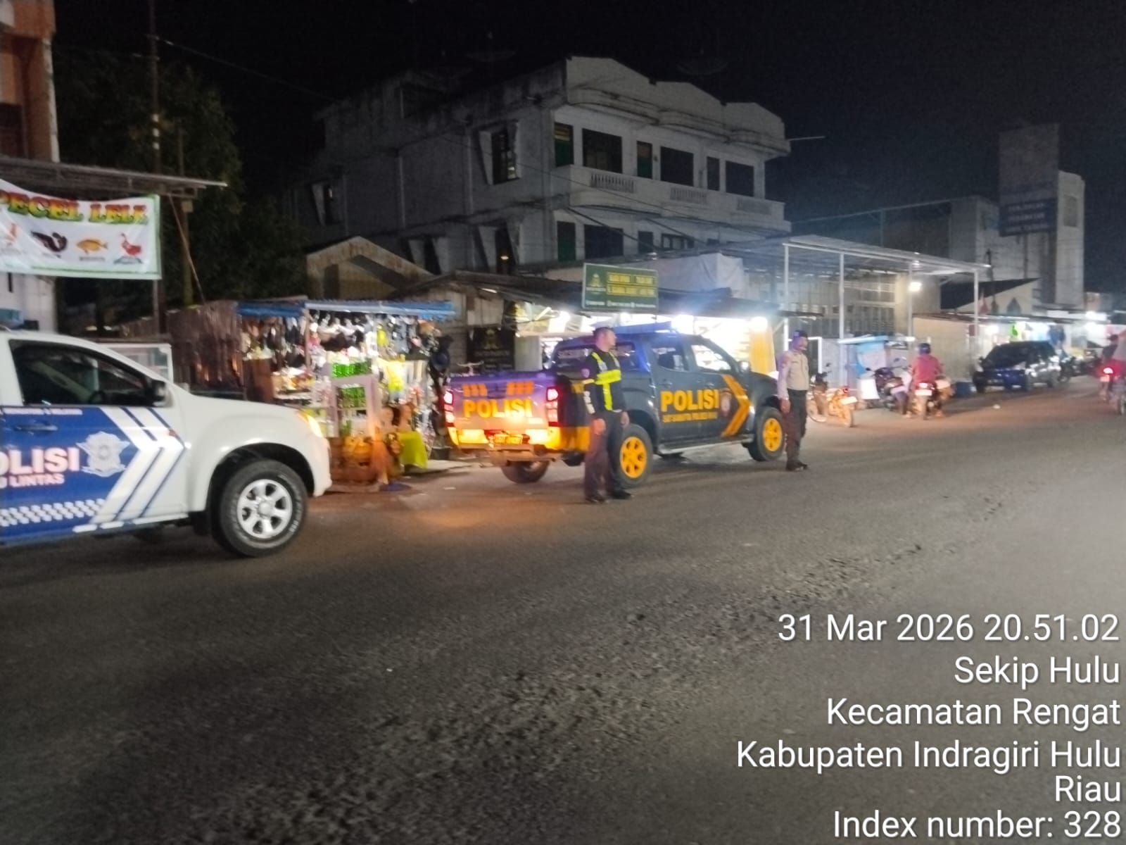 Patroli Blue Light KRYD Polres Inhu Sasar Premanisme, Kota Rengat Terpantau Aman dan Kondusif