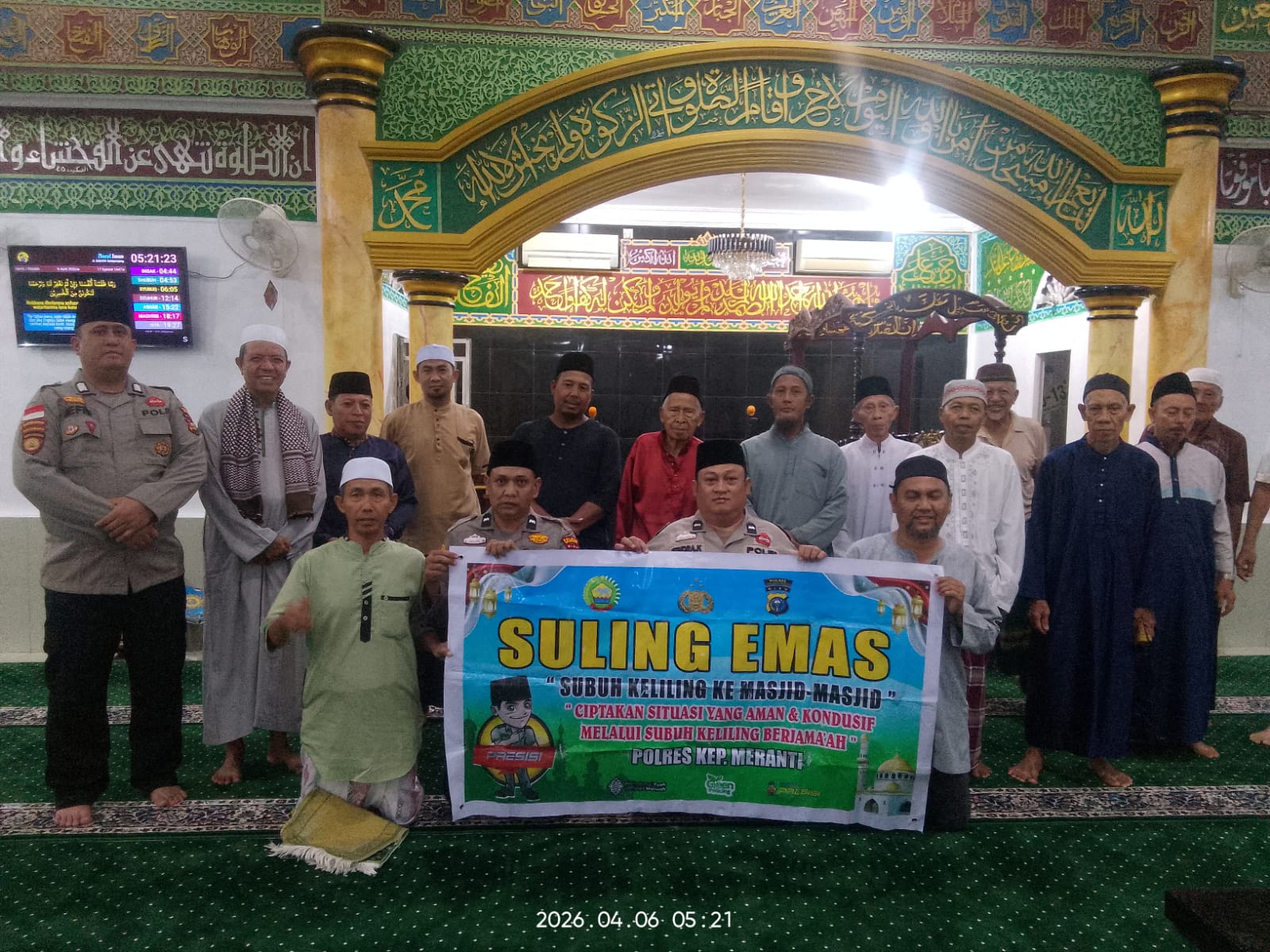 Polres Kepulauan Meranti Gelar Program Subuh Keliling, Pererat Hubungan dengan Masyarakat