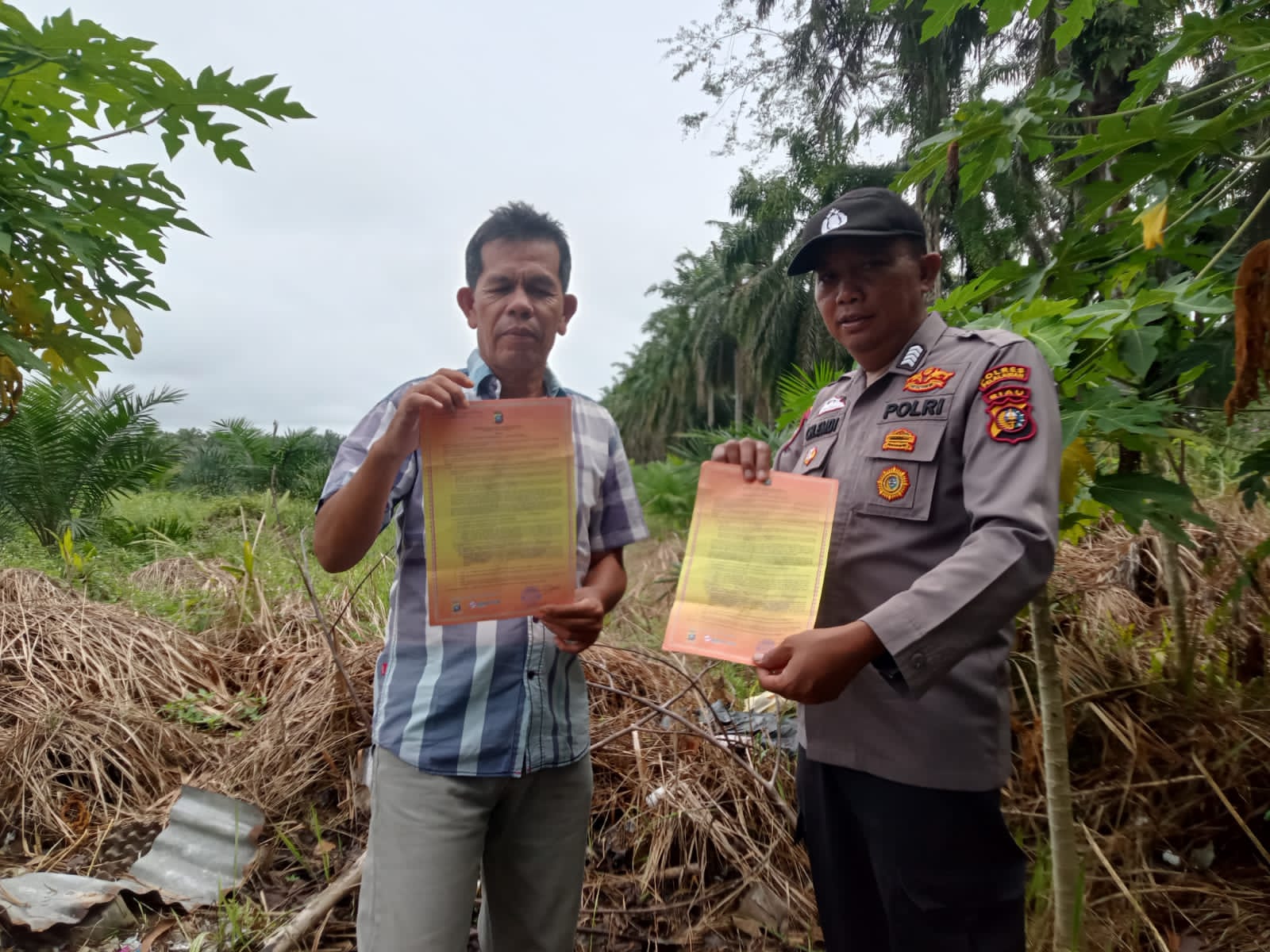 Warga Kerumutan Dihimbau Tidak Bakar Lahan, Polsek Lakukan Patroli Karhutla