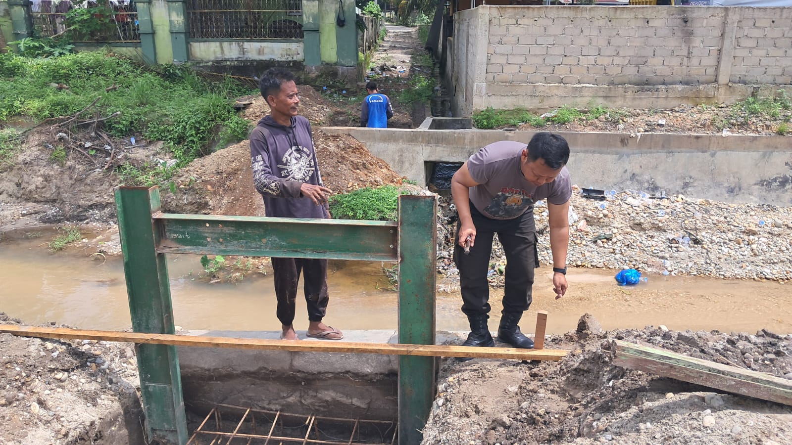 Polres Kuansing Percepat Pembangunan Jembatan Merah Putih Presisi, Progres Capai 20 Persen