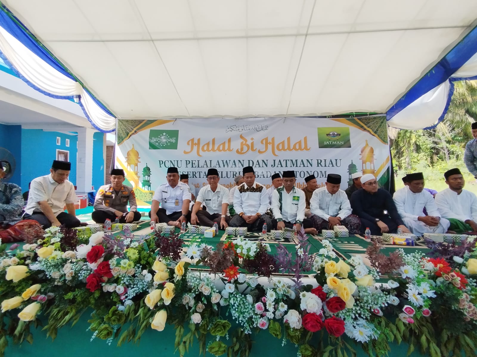 Kapolres Pelalawan dan Forkopimda Hadiri Halal Bihalal PCNU dan JATMAN Riau di  Ukui