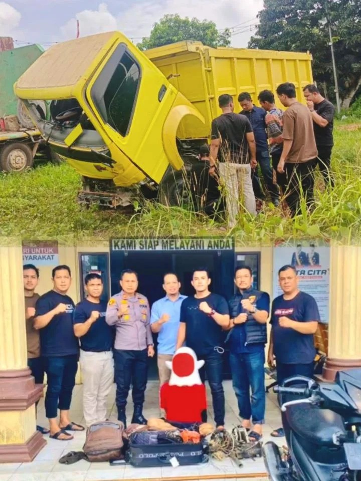 Nekat Curi Sparepart Truk Barang Bukti Lakalantas, Warga Padang Bolak Ditangkap