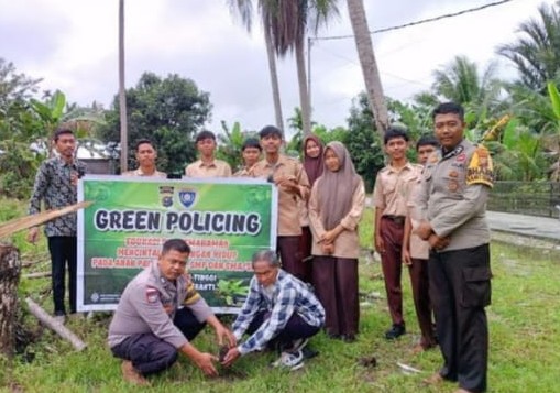 Polres Kepulauan Meranti Gencarkan Program Green Policing, 37 Kegiatan Penanaman Pohon Dilaksanakan