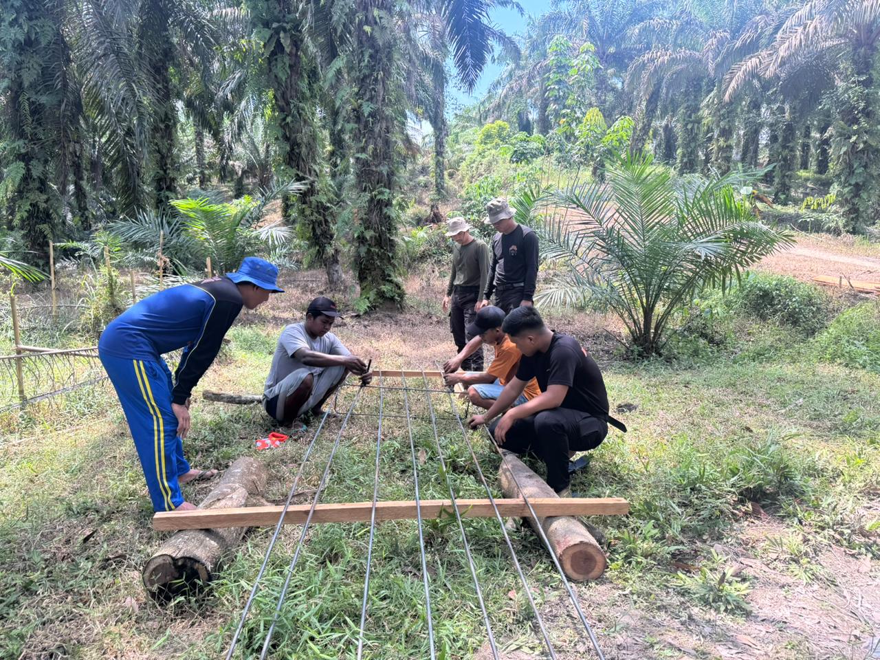 Polres Kuansing Mulai Pembangunan Jembatan Merah Putih Presisi di Sungai Kuning, Kapolres: Kepedulian untuk Akses Masyarakat