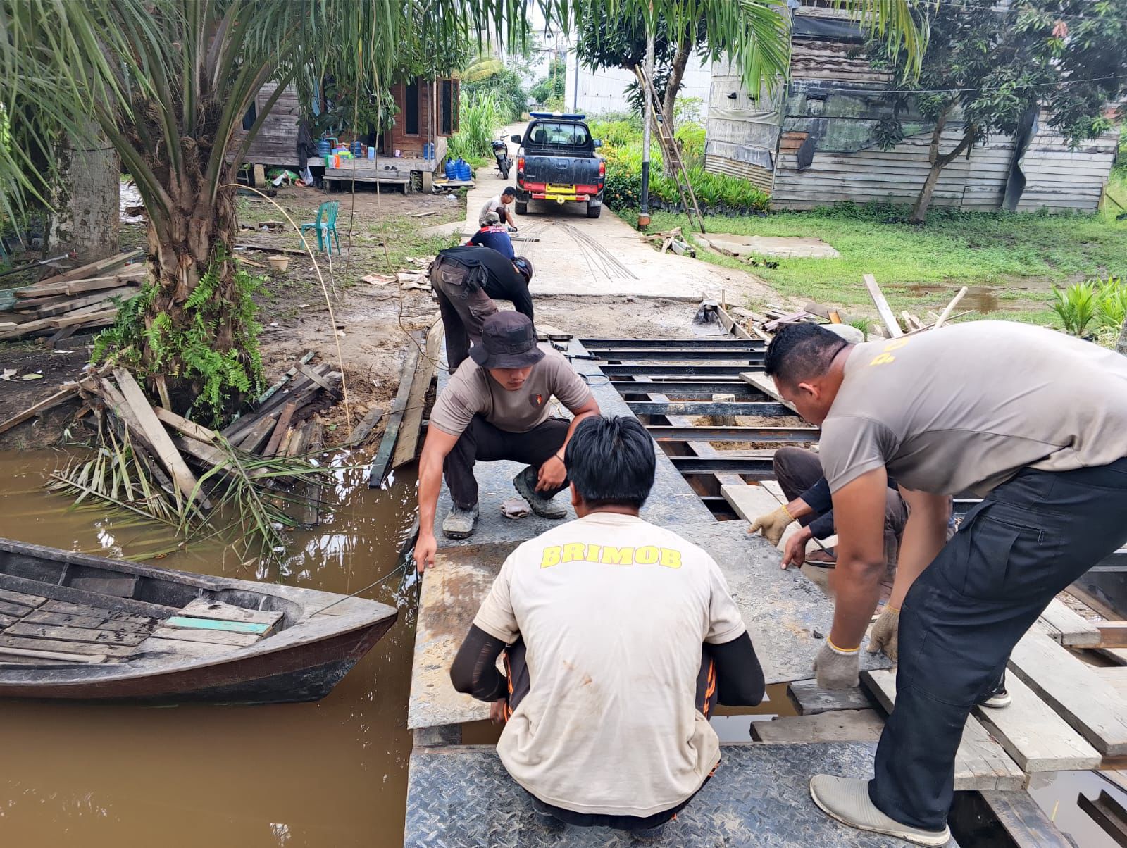 Pembangunan Jembatan Presisi Tahap II di Ransang Kecamatan Pelalawan Capai 65 Persen, Akses Dusun II-III Segera Lancar