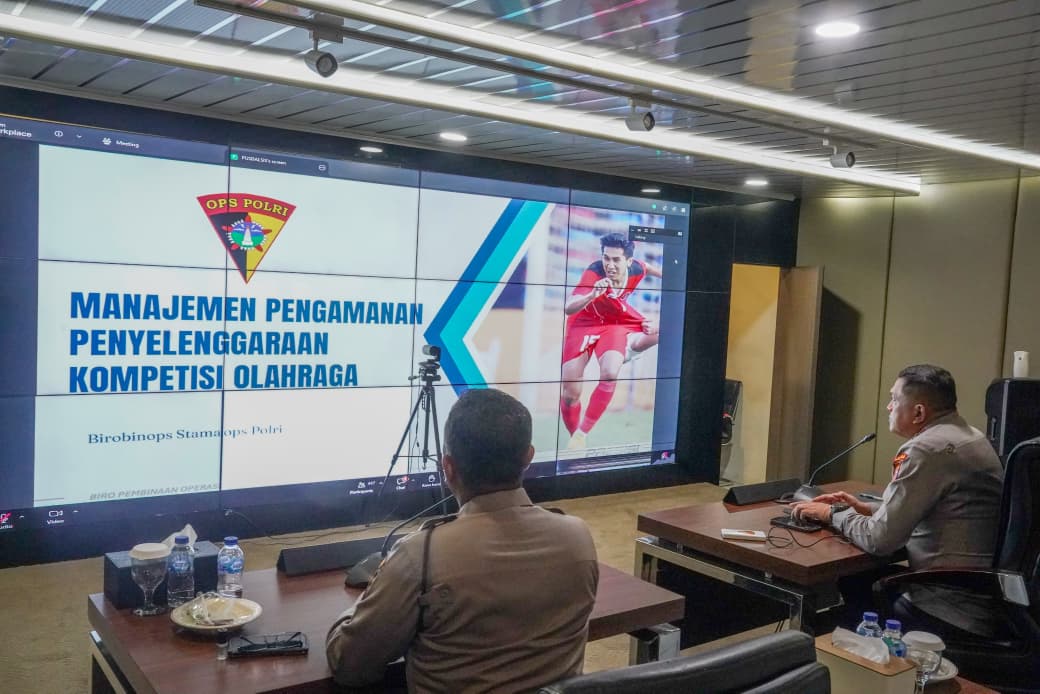 Sinergi Pengamanan Pertandingan Sepak Bola Dibahas dalam Anev yang Diikuti Polda Riau