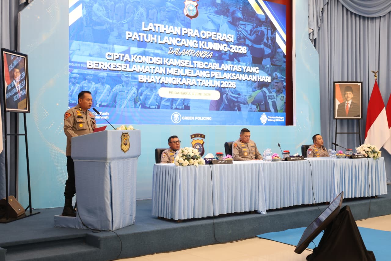 Operasi Patuh Lancang Kuning 2026 Siap Digelar, Polda Riau Awali dengan Latihan Pra Operasi