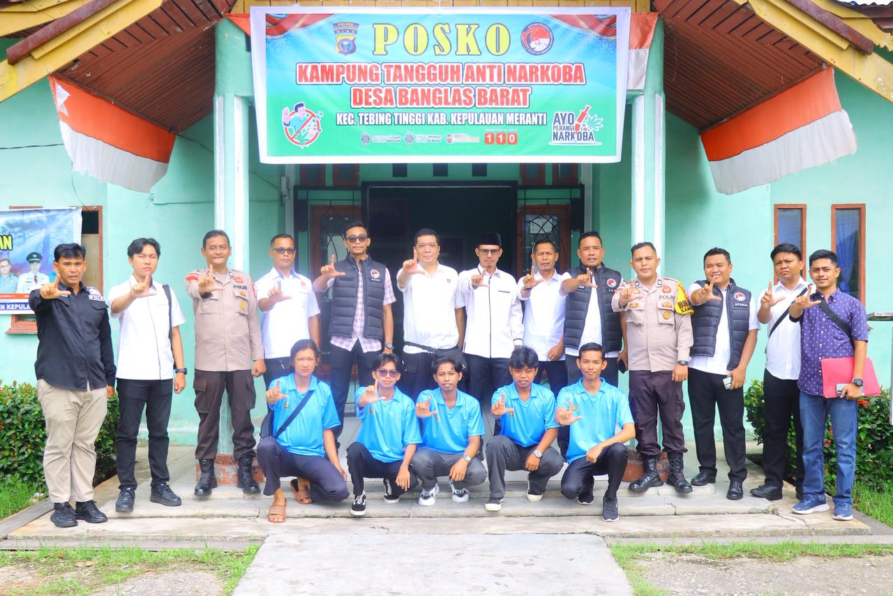 Hari bayangkara ke 80 kampung tangguh anti narkoba banglas barat di nilai polda riau