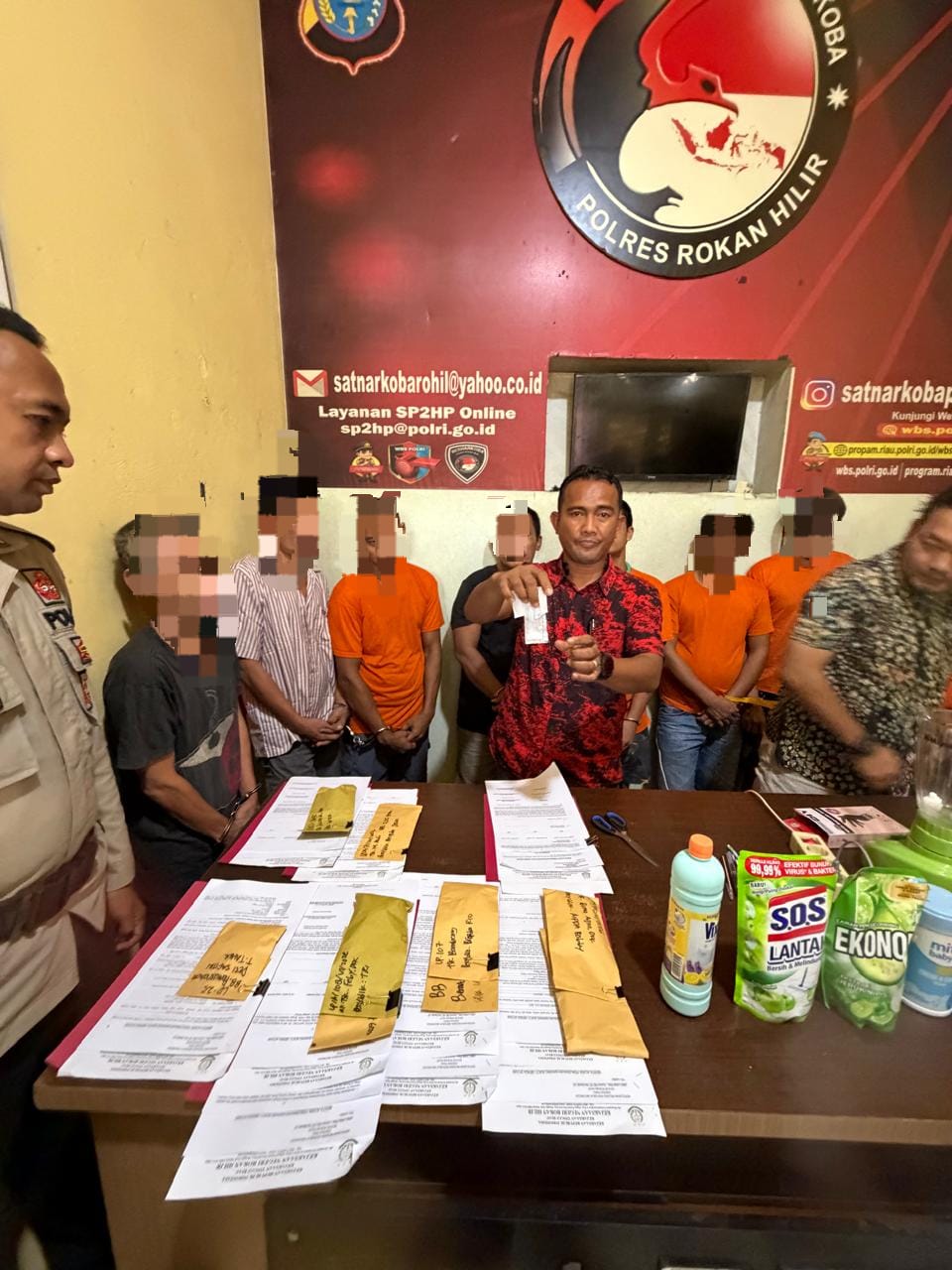SATRESNARKOBA POLRES ROKAN HILIR MUSNAHKAN 336,01 GRAM SABU DAN 23 BUTIR EKSTASI HASIL UNGKAP KASUS NARKOTIKA