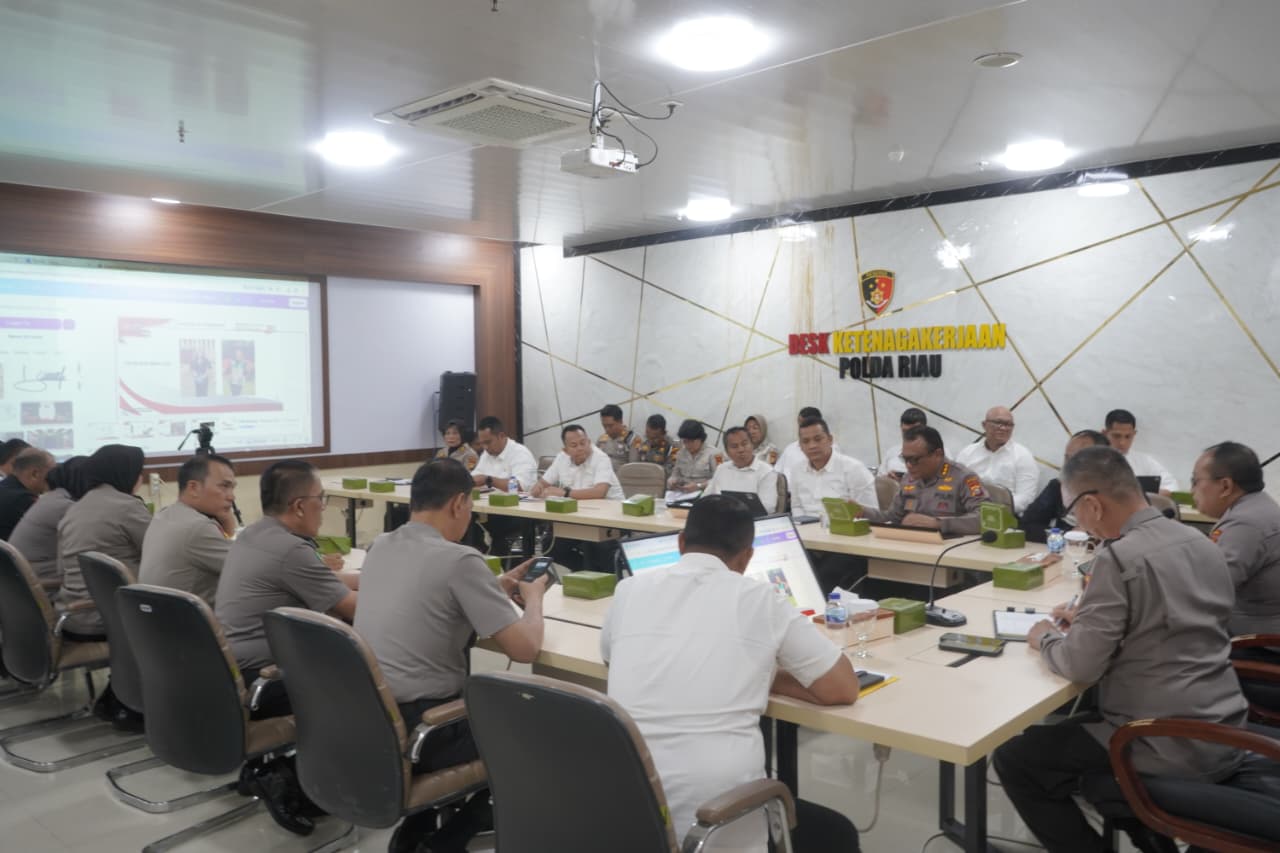 Polda Riau Matangkan Persiapan Penyambutan Tanda Kehormatan Nugraha Sakanti Melalui Rapat Koordinasi