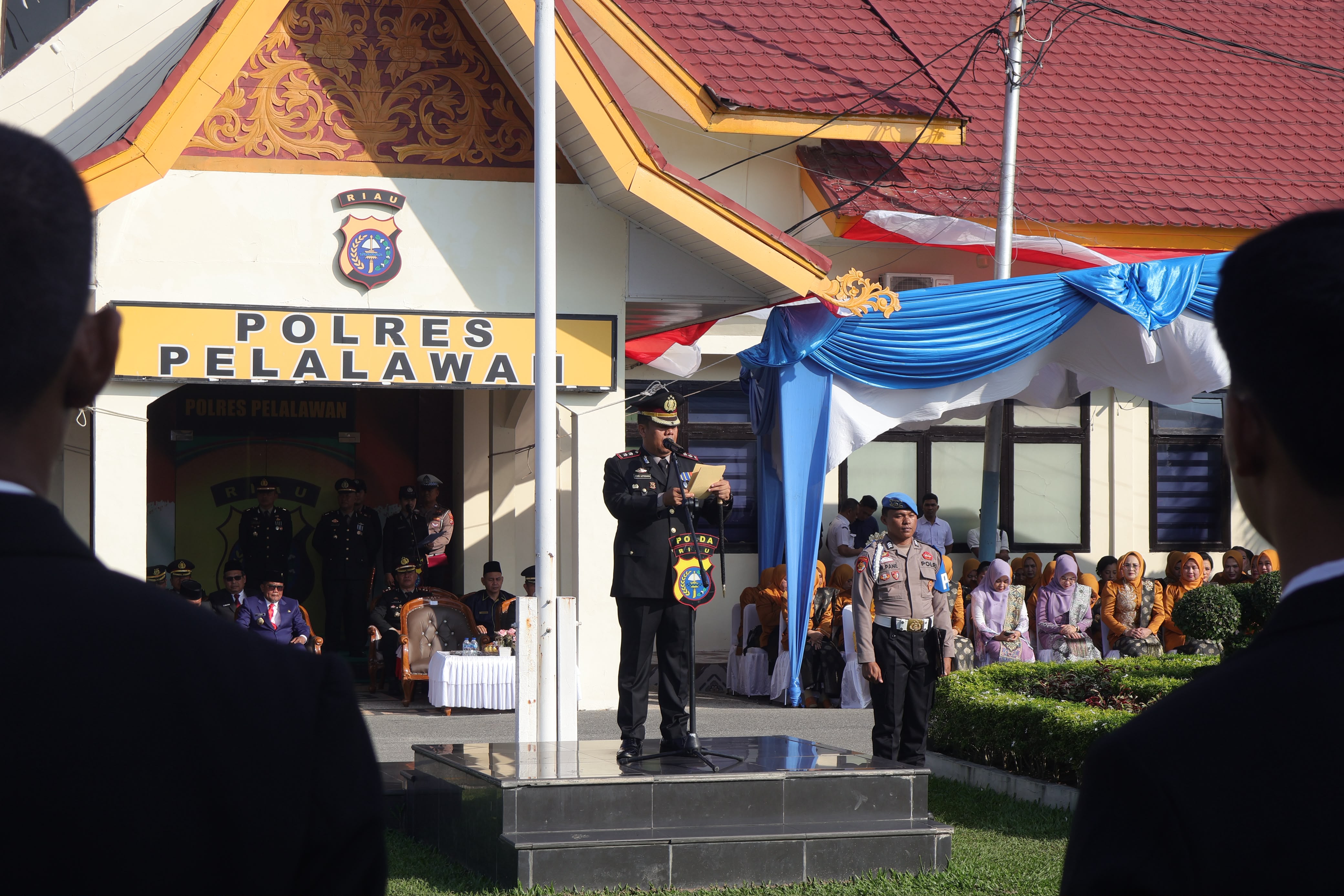 Bhayangkara Ke-80: Polri Untuk Masyarakat, Khidmat di Lapangan Apel Polres Pelalawan
