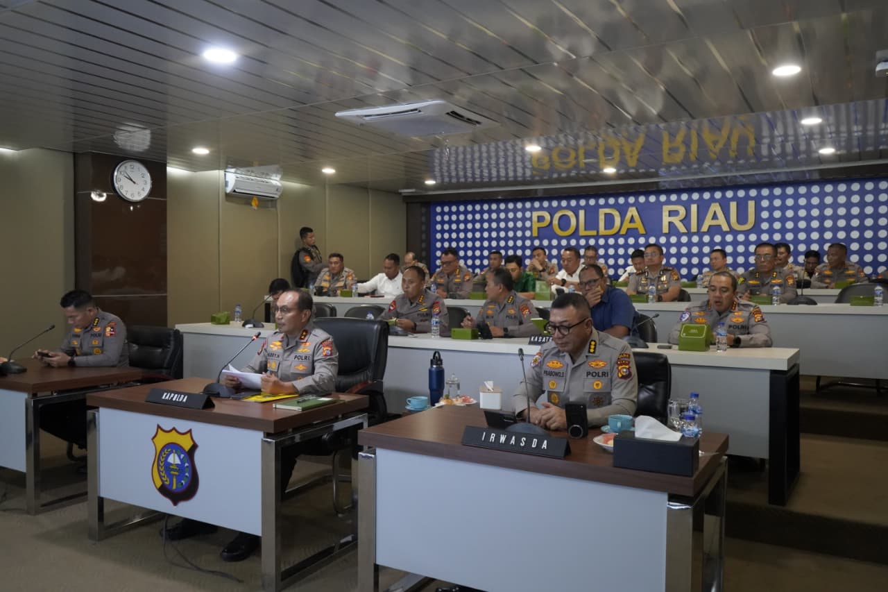 Kapolda Riau Pimpin Rapat Virtual Bahas Persiapan Ekspedisi Merah Putih