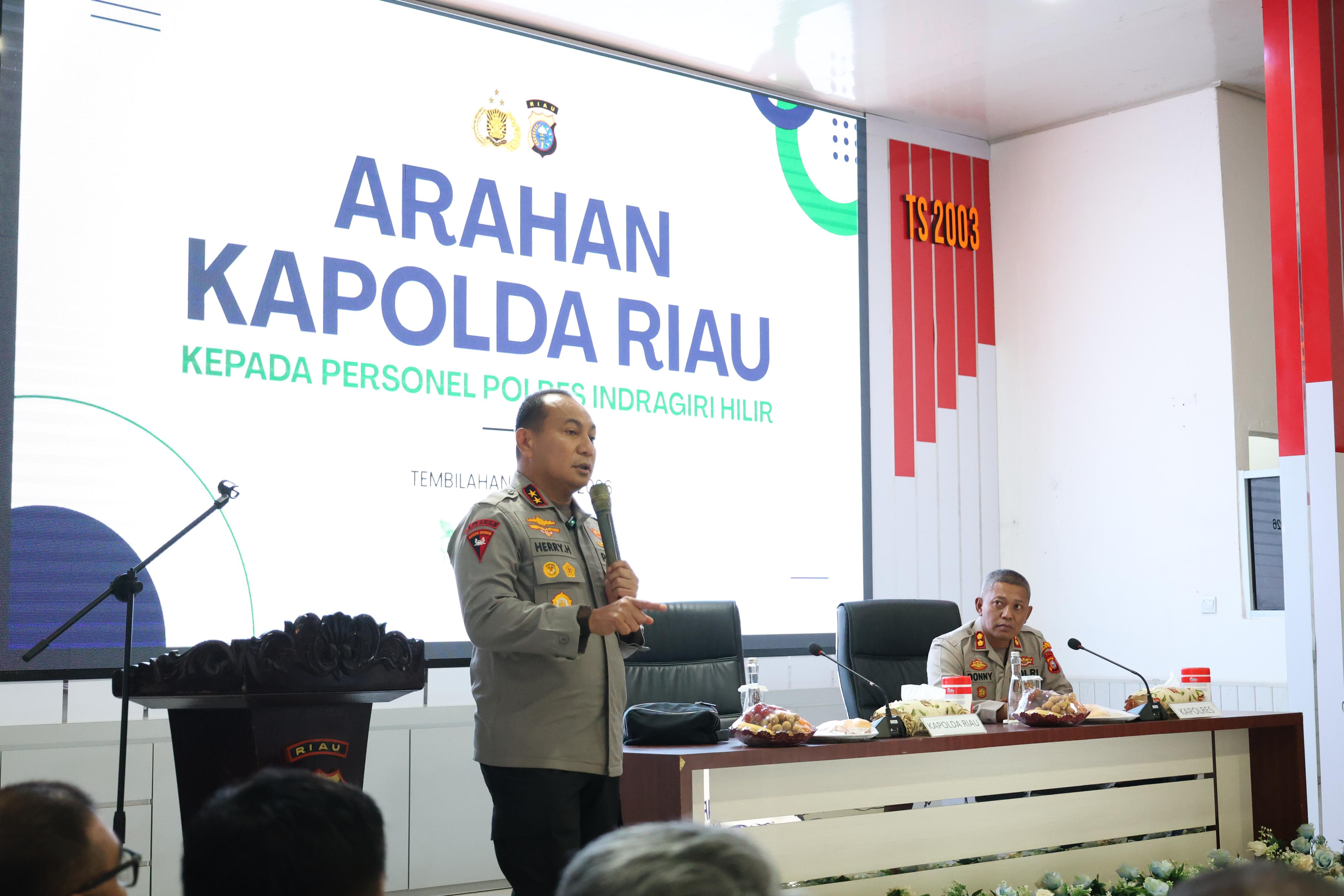 Kapolda Riau Tegaskan Komitmen Antinarkoba dan Penguatan Green Policing Saat Kunjungan Kerja ke Polres Inhil