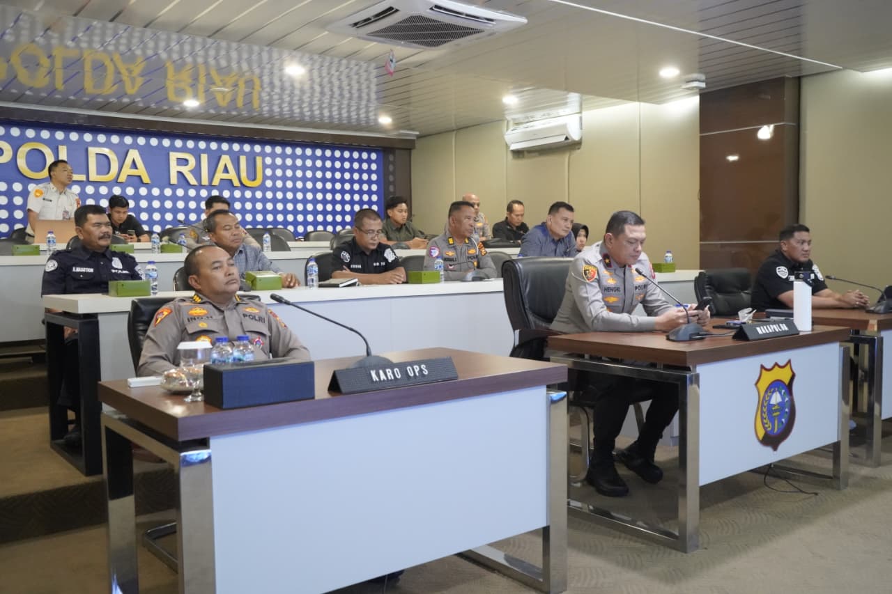 Polda Riau Ikuti Anev Mingguan Quick Wins Akselerasi Transformasi Polri