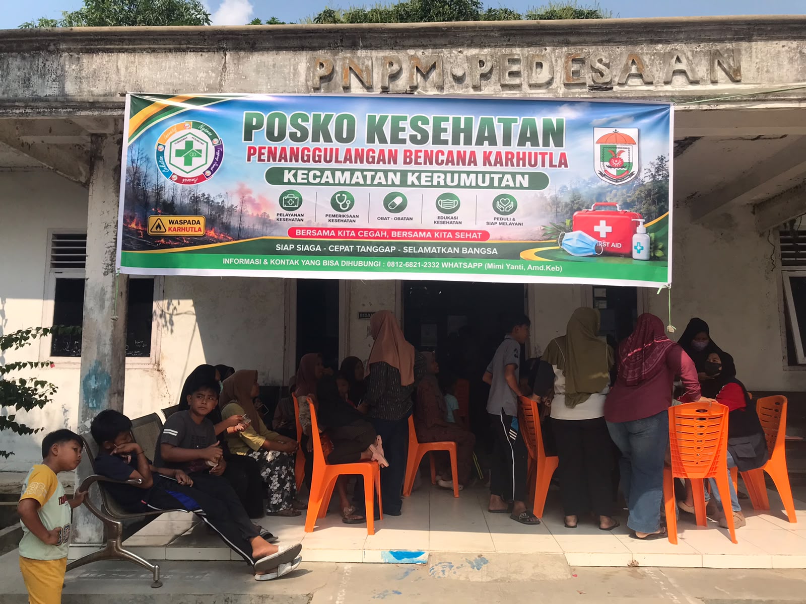 Bid Dokkes Polda Riau Kunjungi Posko Karhutla Kerumutan, Lakukan Pelayanan Kesehatan Door to Door