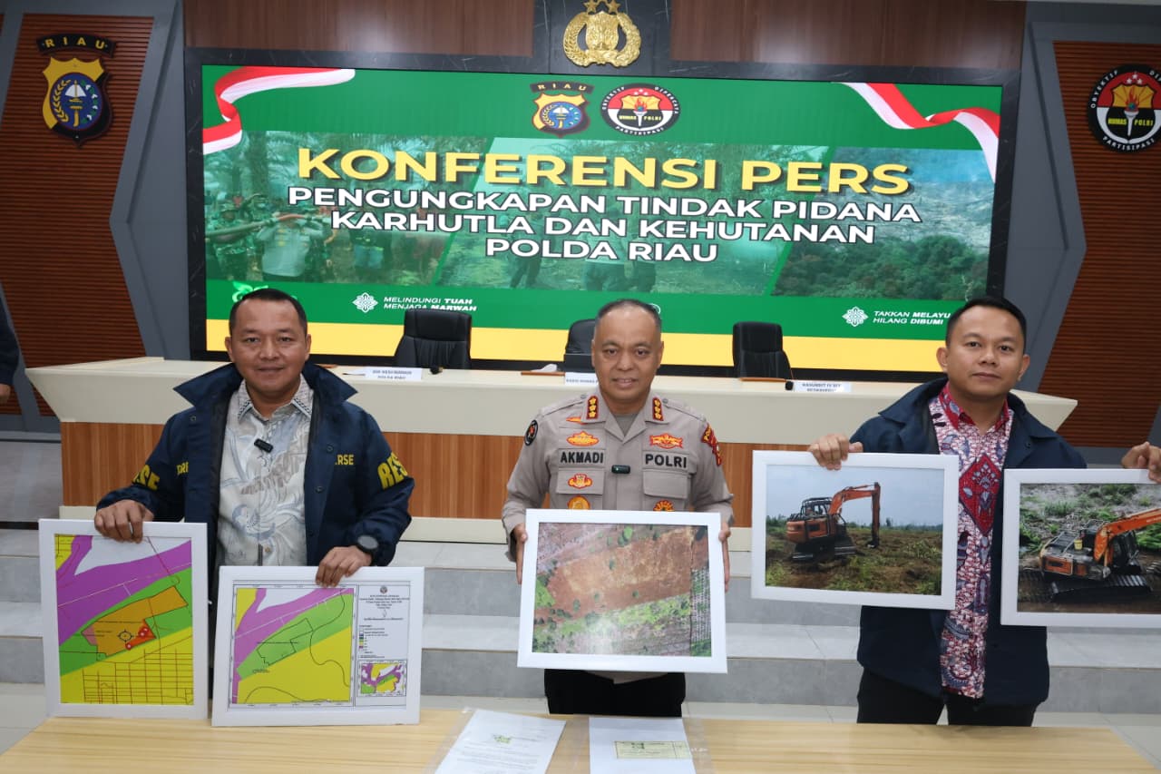 Polda Riau Ungkap 37 Kasus Karhutla, 40 Tersangka Diamankan