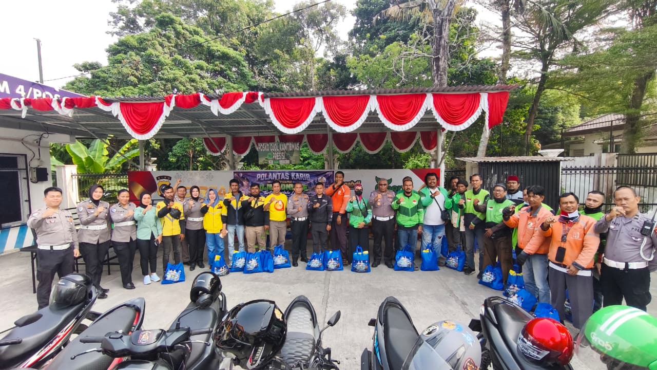 Jelang Hari Keselamatan Berlalu Lintas 2026, Polantas Karib Rangkul Ojol: Edukasi Keselamatan hingga Green Policing
