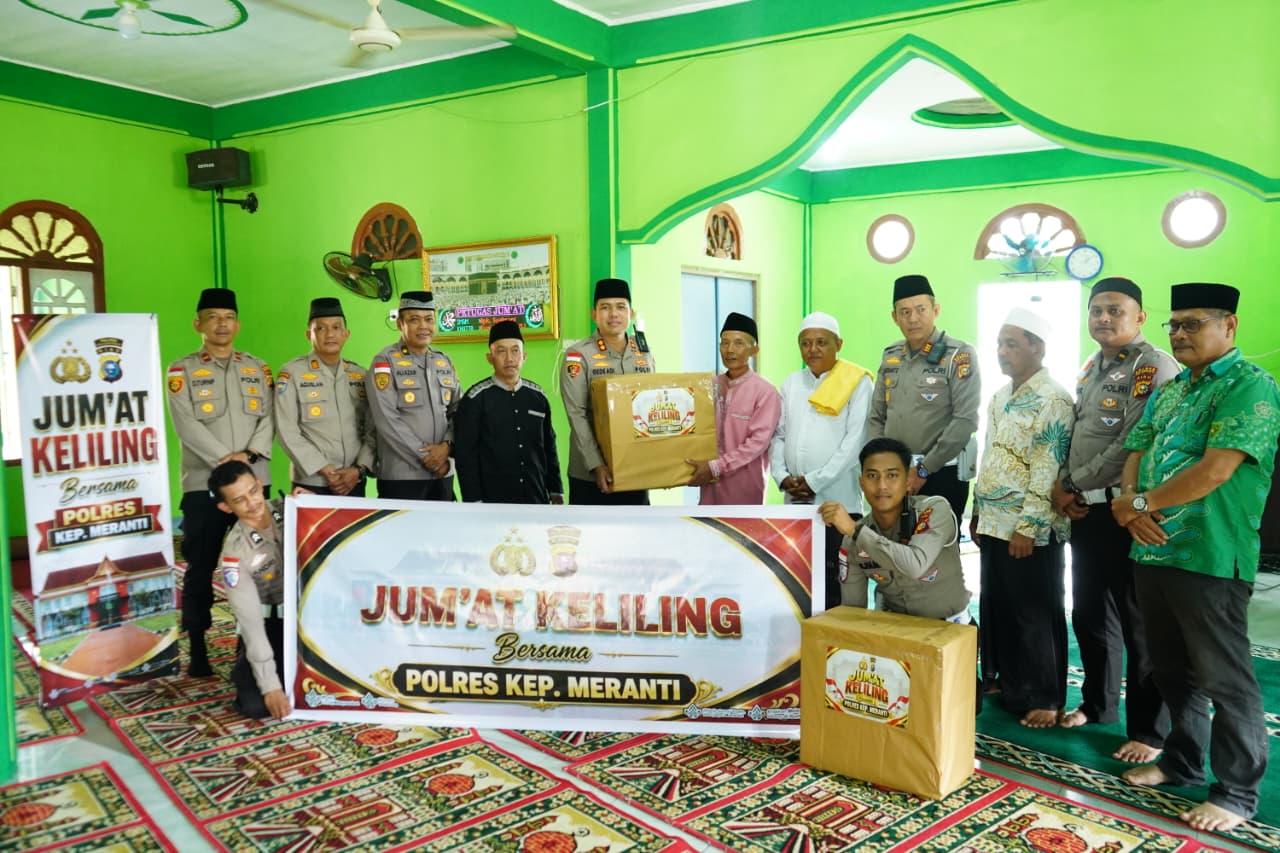 Jumat Keliling Serentak, Polres Meranti Perkuat Kamtibmas, Cegah Karhutla dan Kawal Pilkades