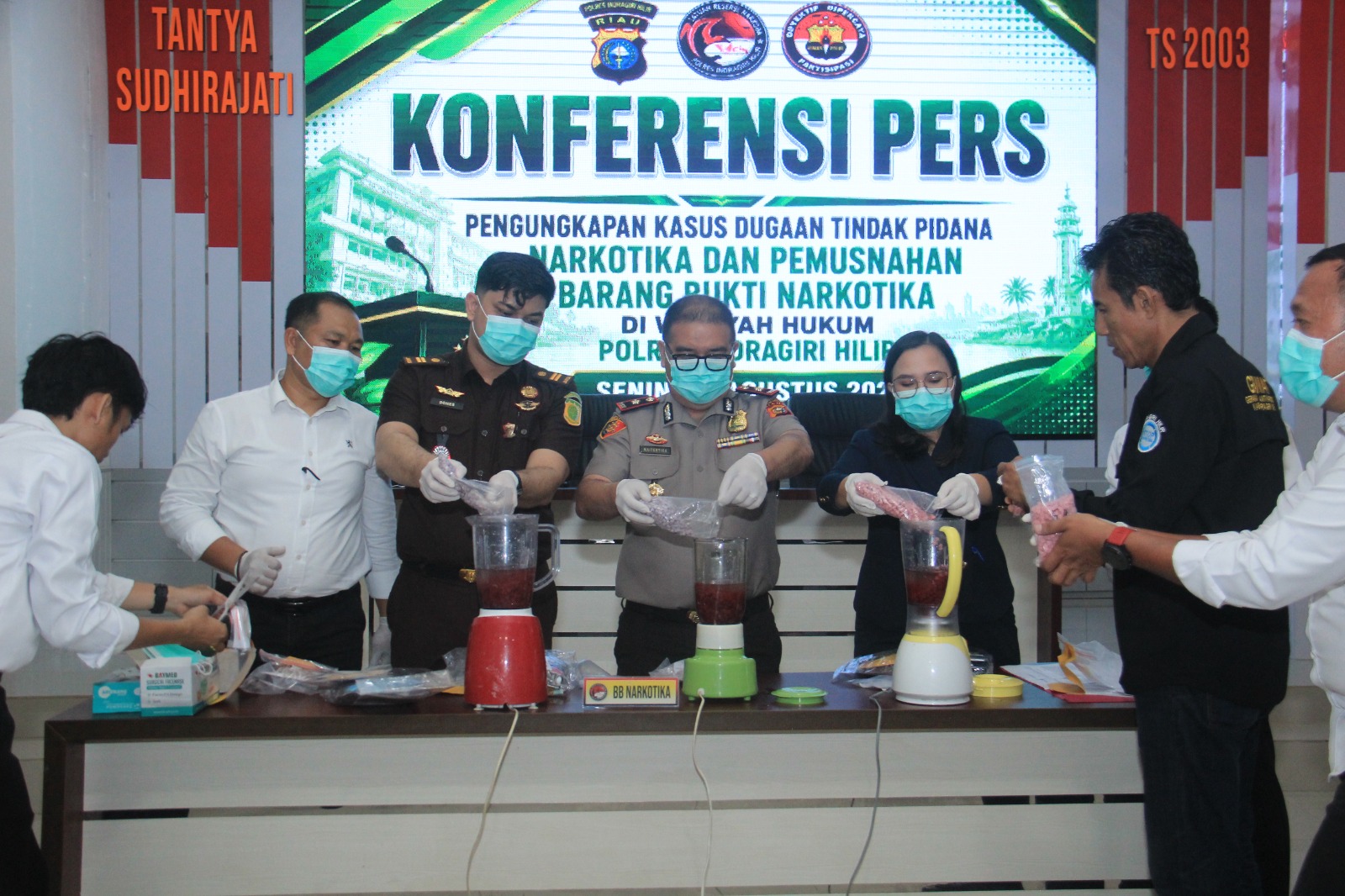 Polres Inhil Ungkap Lima Kasus Narkotika, Musnahkan 337,85 Gram Sabu dan 5.707 Butir Ekstasi