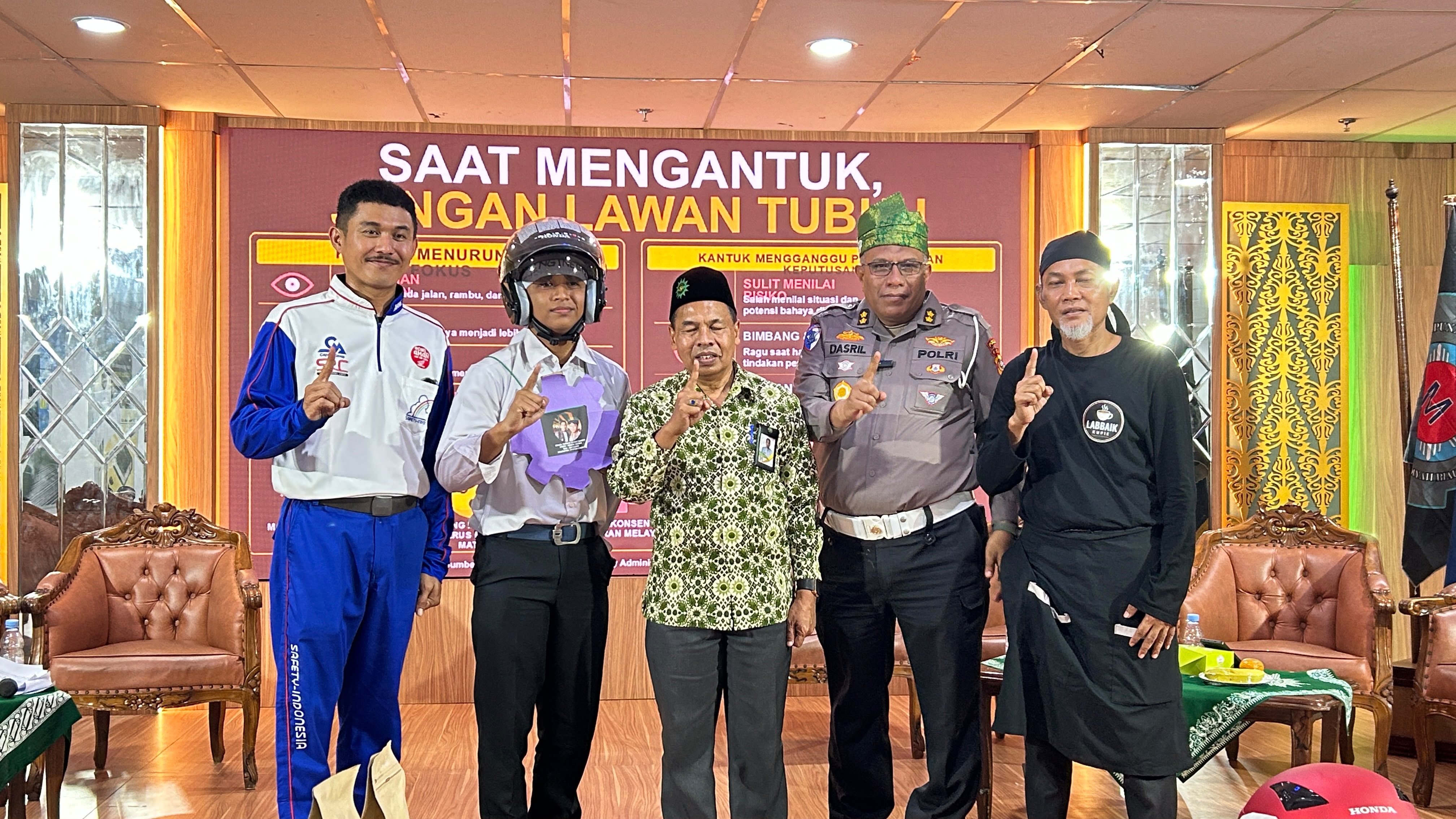 Polantas Karib Edukasi Mahasiswa UMRI tentang Bahaya Kantuk dan Keselamatan Berkendara