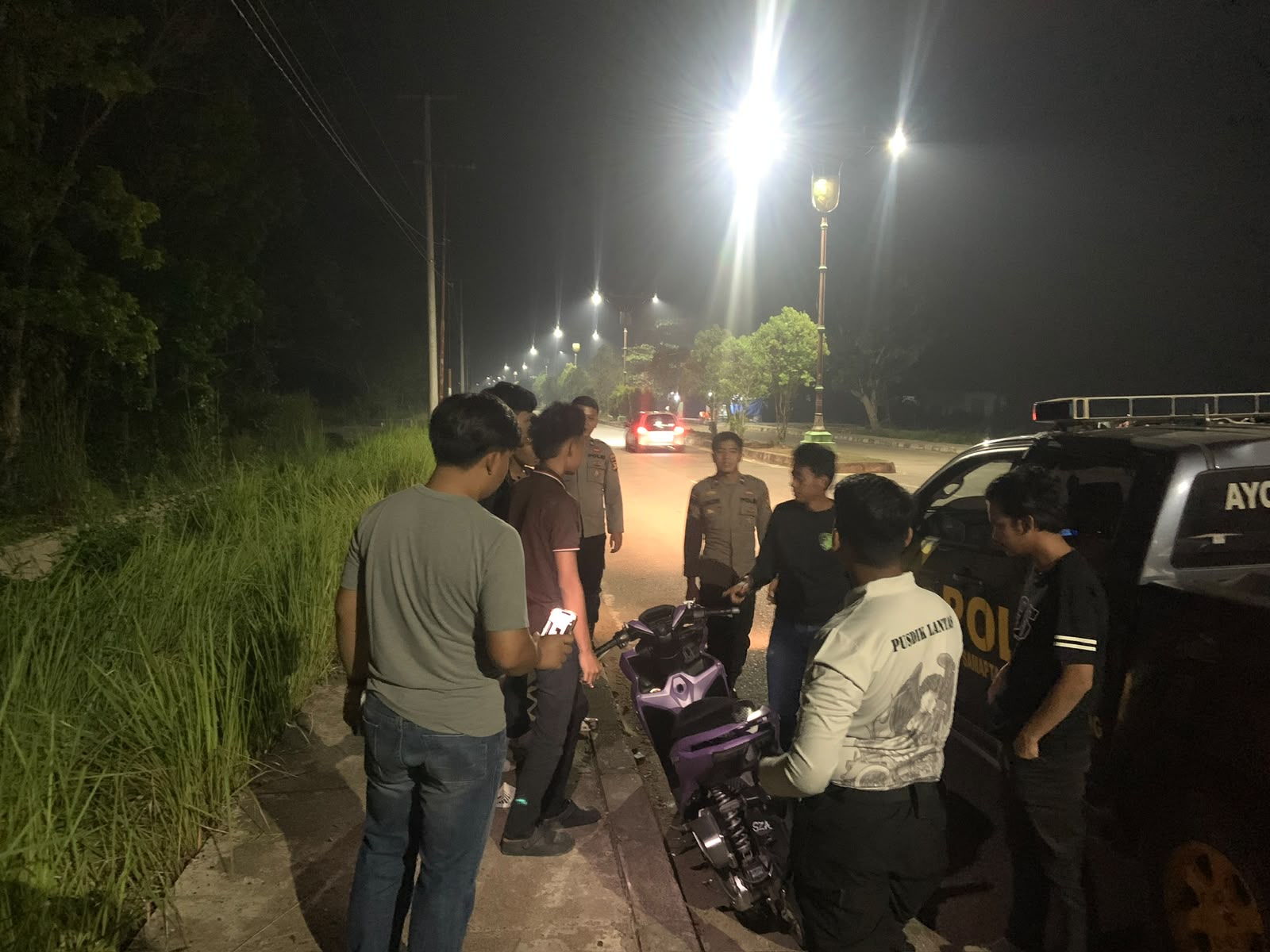 Tim Raga Polres Kuansing Gelar KRYD, Antisipasi C3 dan Gangguan Kamtibmas
