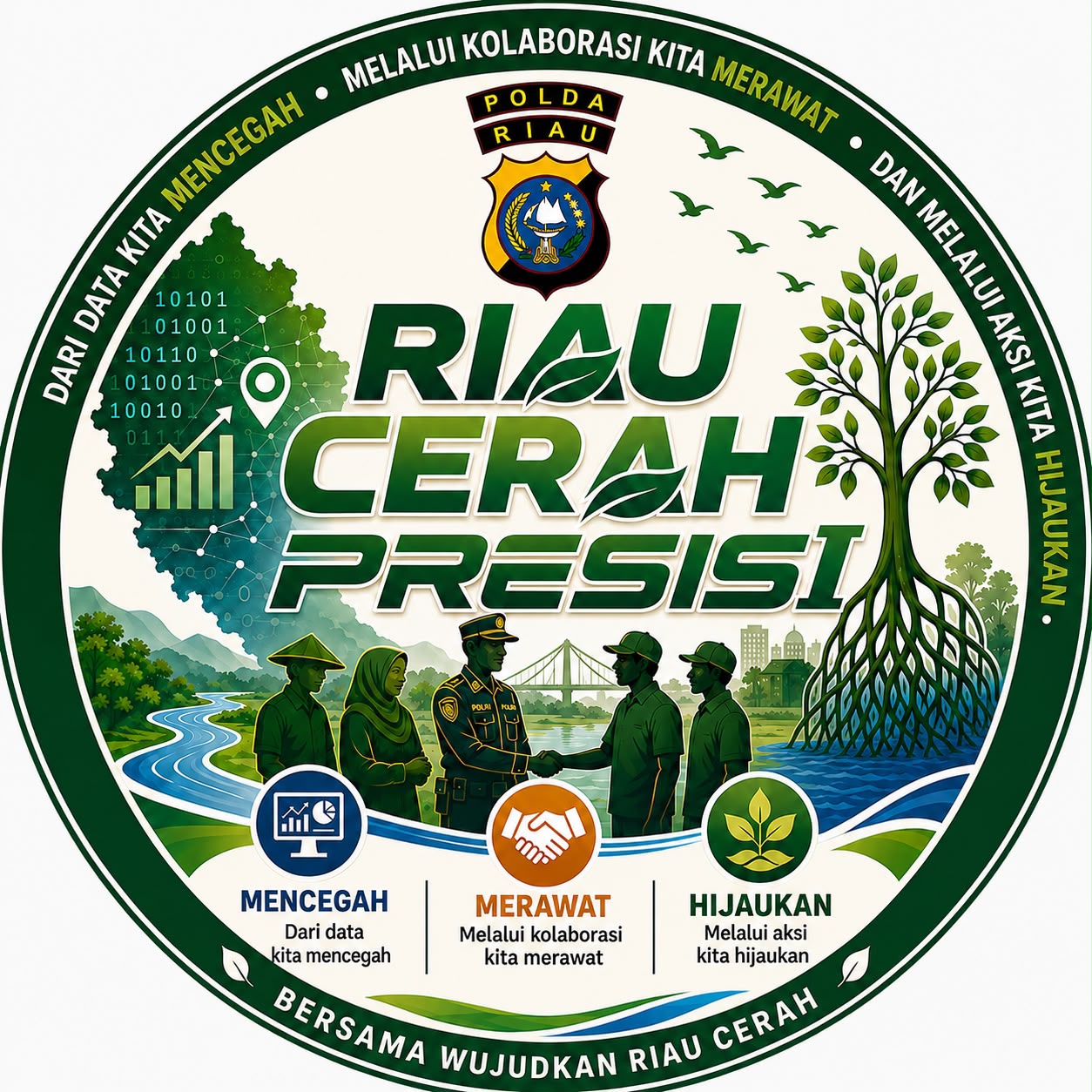 Polda Riau Perkuat Penanganan Karhutla Melalui Gerakan Riau CERAH Presisi