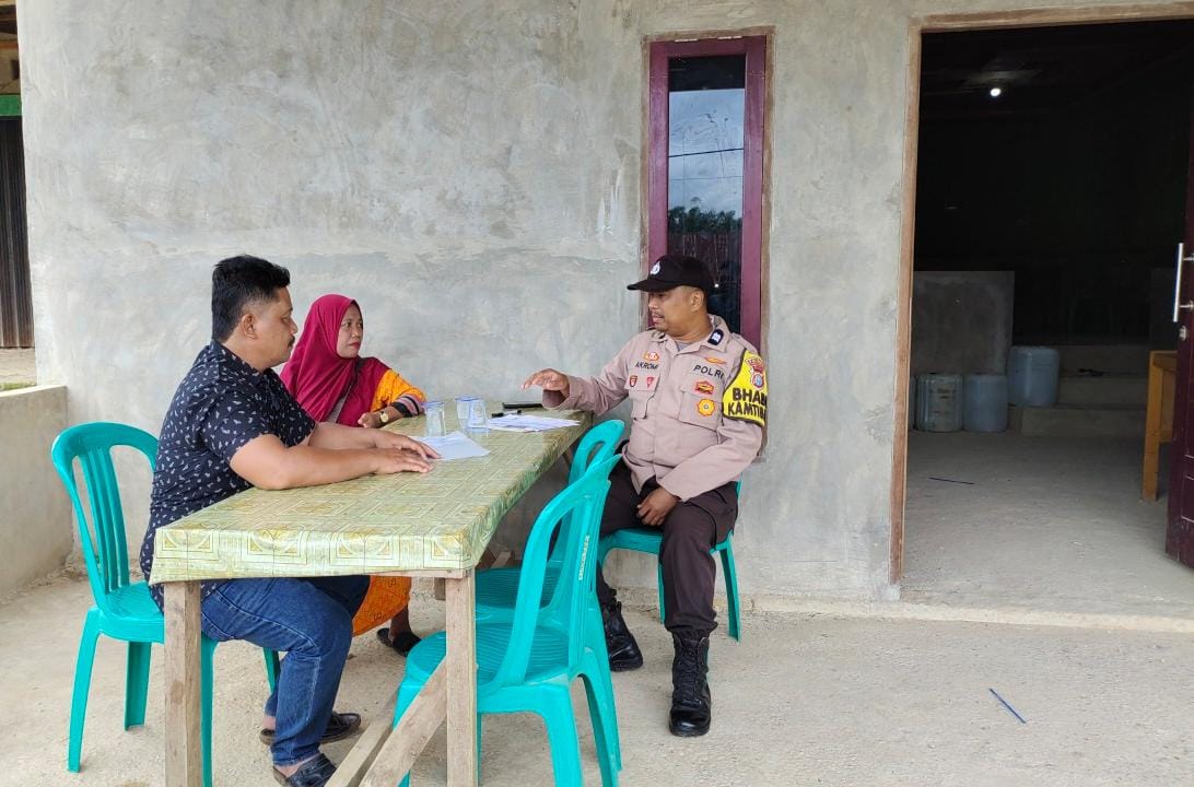 Melalui Jumat Curhat, Polsek Tandun Ajak Warga Sei Kuning Aktif Jaga Kamtibmas dan Cegah Karhutla