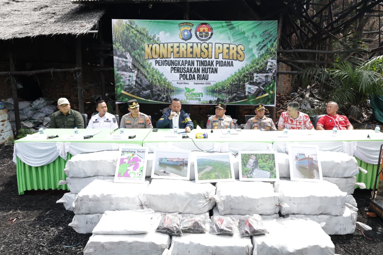 Polda Riau Ungkap Kasus Perusakan Mangrove di Pulau Rupat, Dua Tersangka Diamankan