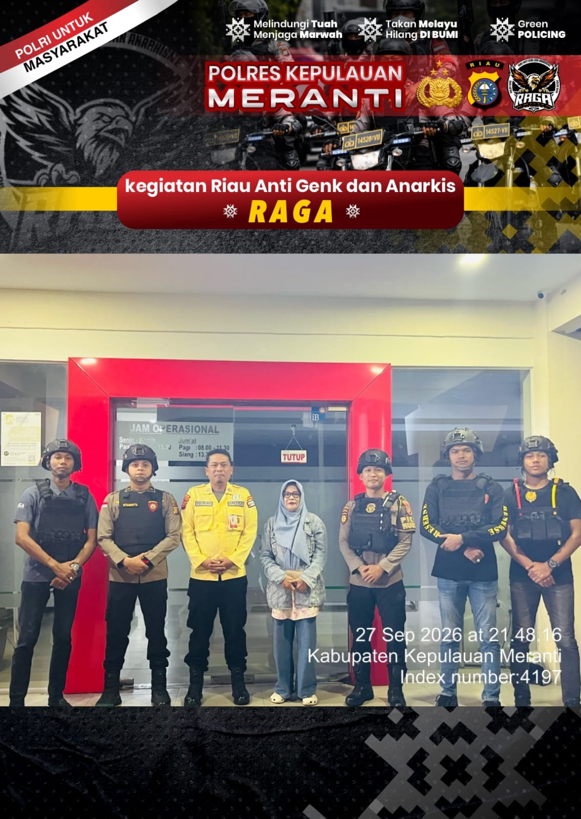 Tim RAGA Polres Kepulauan Meranti Intensifkan Patroli Malam, Cegah Premanisme dan Geng Motor