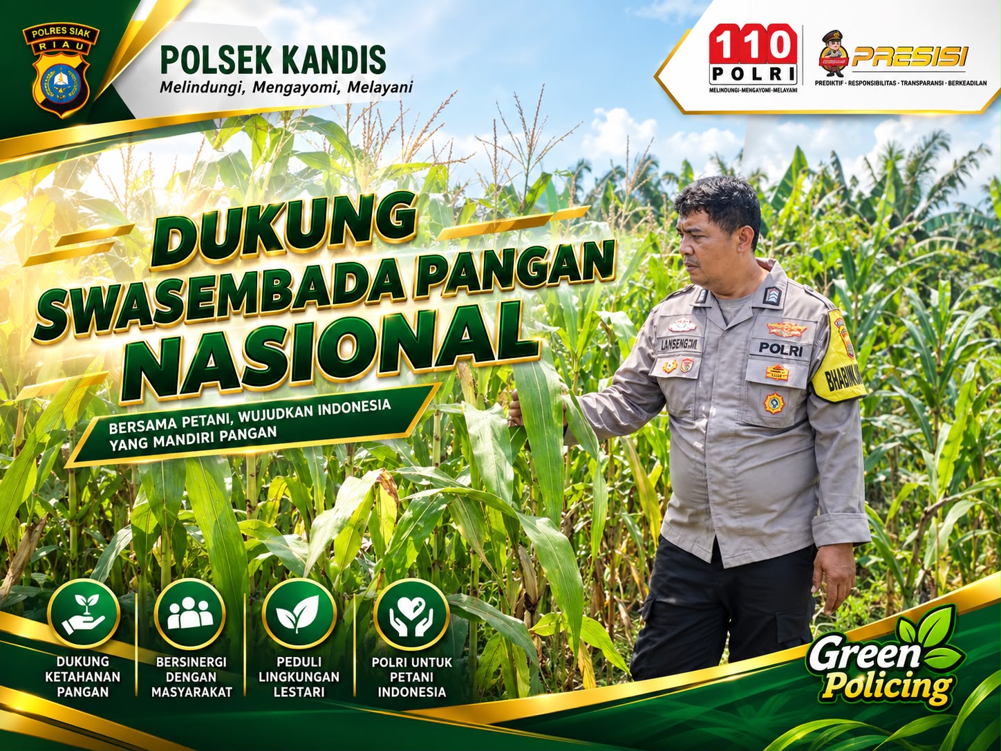 Polsek Kandis Perkuat Ketahanan Pangan melalui Pemanfaatan Lahan Produktif