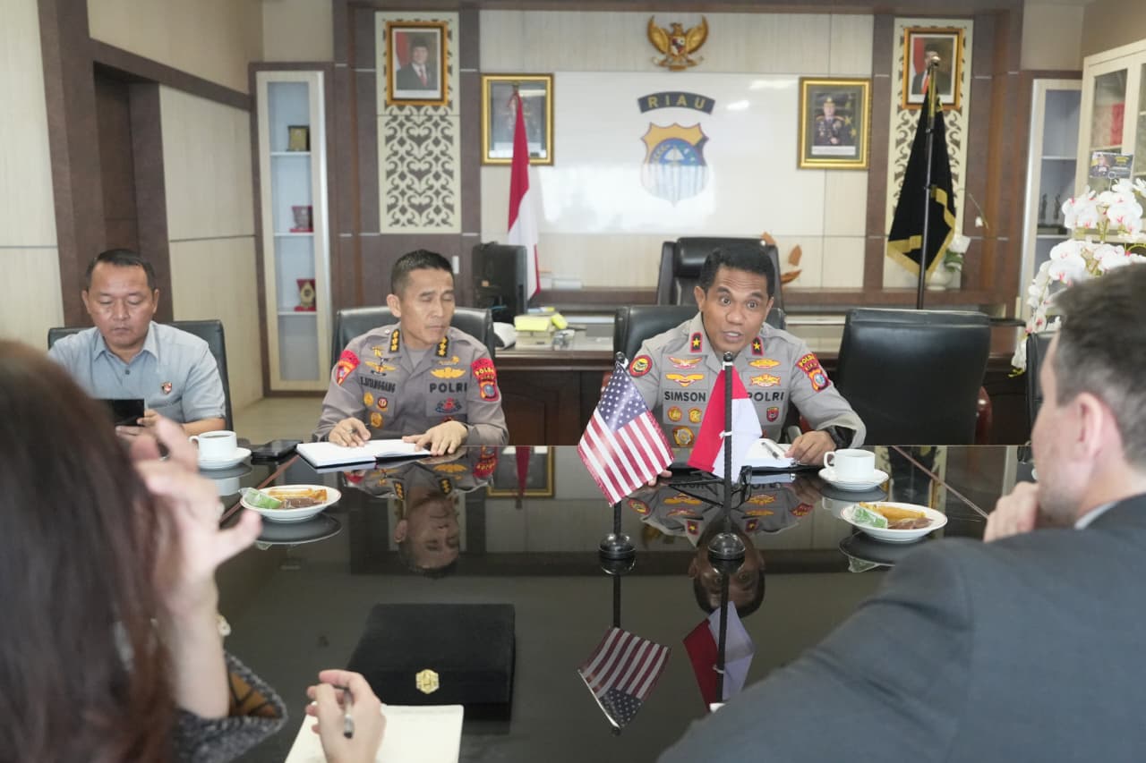 Polda Riau Terima Kunjungan Tim Overseas Criminal Investigations Kedutaan Besar Amerika Serikat