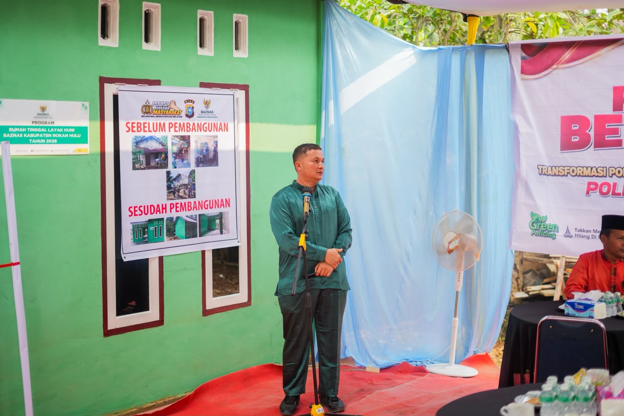 Polres Rohul Bersama Baznas Resmikan Rumah Layak Huni di Rambah Hilir, Wujud Nyata Polisi Bersama Masyarakat
