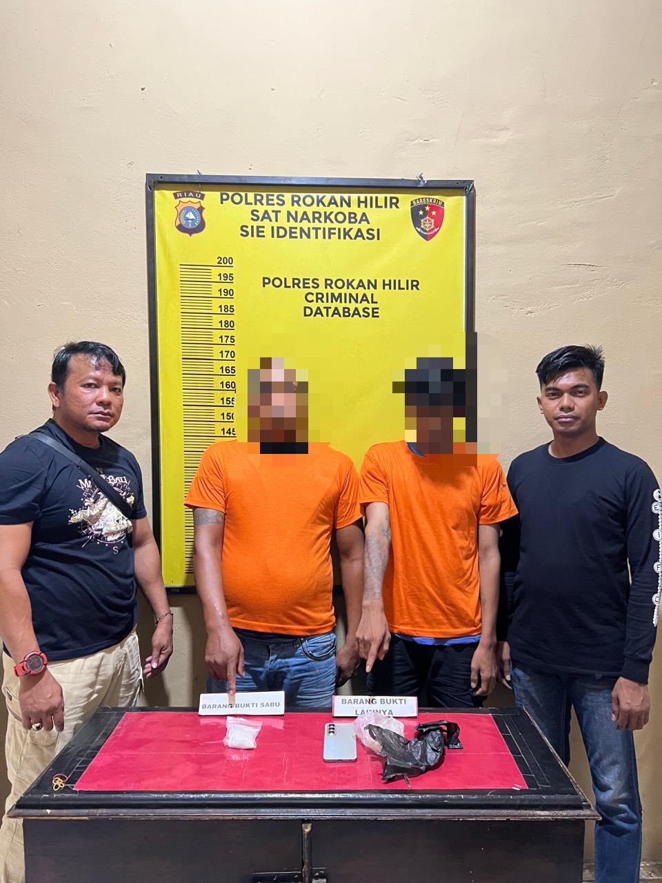 Putuskan Rantai Narkoba, Polres Rokan Hilir amankan Sabu 60,81 gram dan dua Pengedar di Jumrah - Rimba Melintang. 