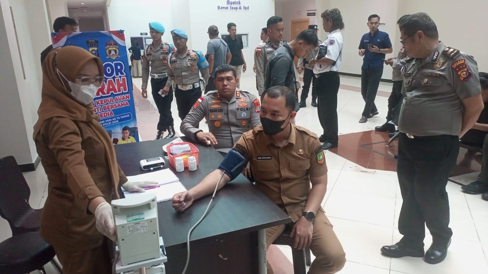 Sambut HUT Humas Polri ke-75, Polres Meranti dan Insan Pers Donorkan Darah untuk Kemanusiaan