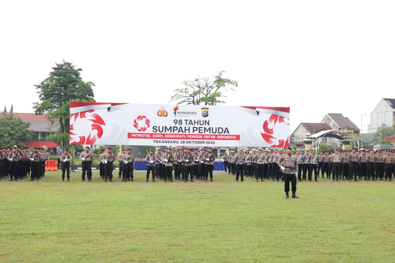 Kapolda Riau Pimpin Upacara Hari Sumpah Pemuda ke-98, Kobarkan Semangat Patriotisme dan Persatuan