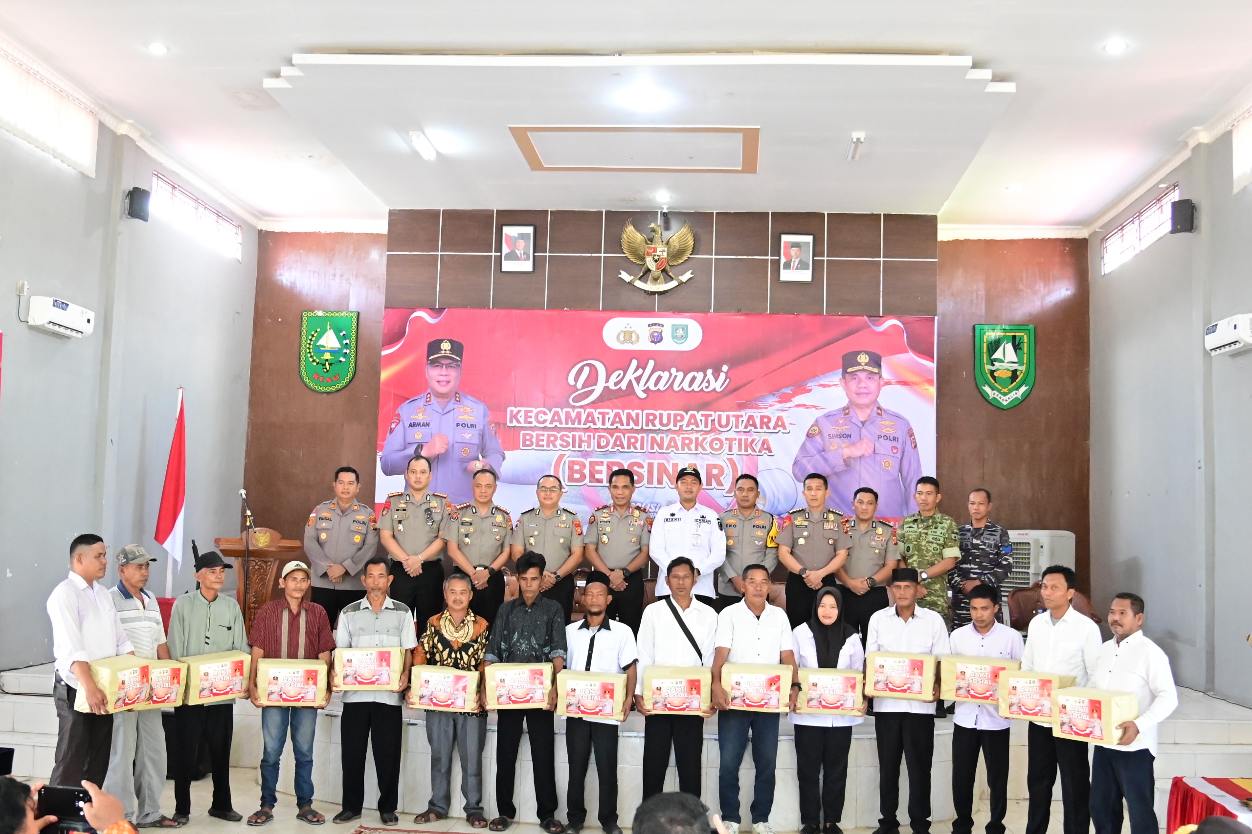 Wakapolda Riau Deklarasikan Rupat Utara Bersinar, Perkuat Komitmen Bersama Wujudkan Wilayah Bebas Narkoba