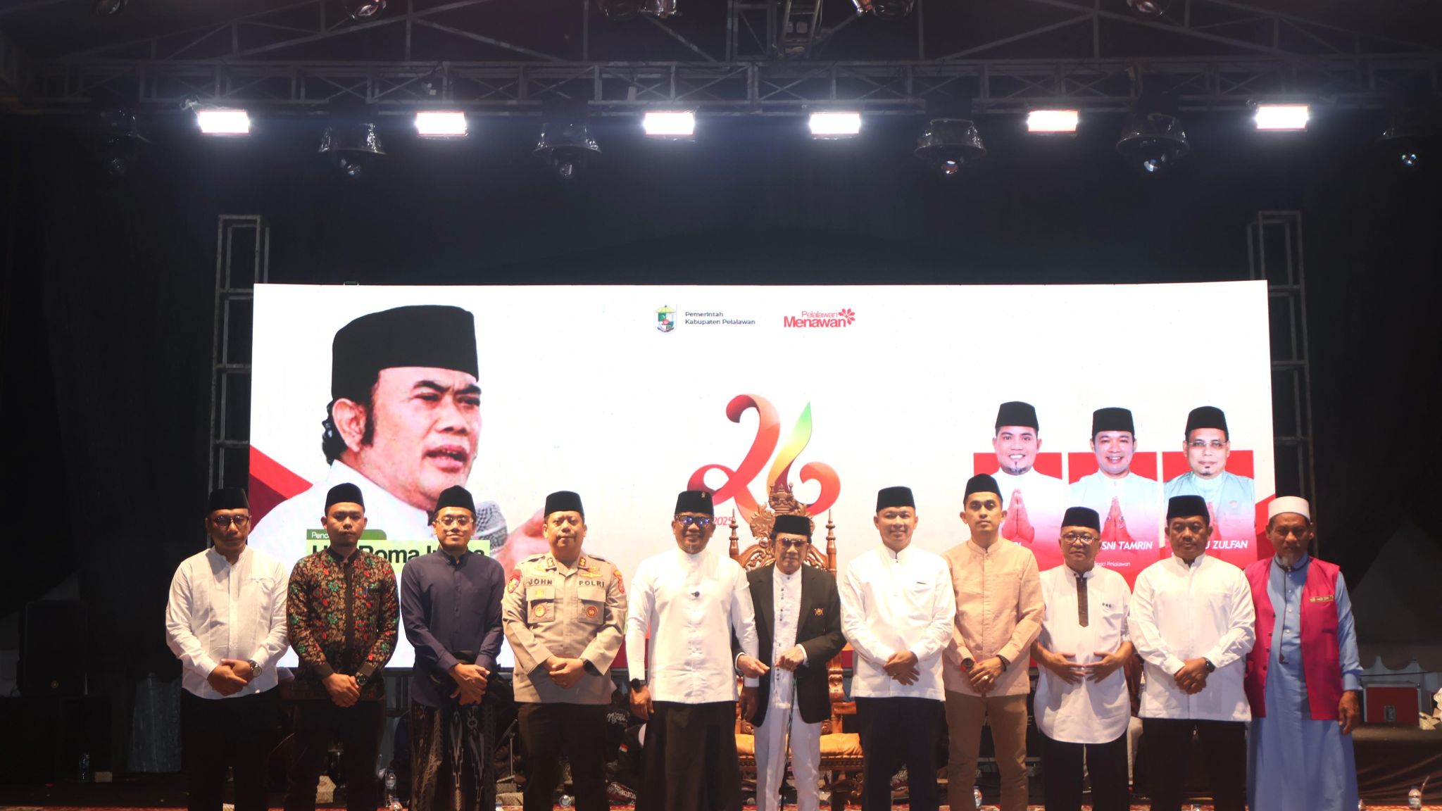Kapolres Pelalawan Hadiri Acara Tabligh Akbar H. Rhoma Irama di Helat Pelalawan