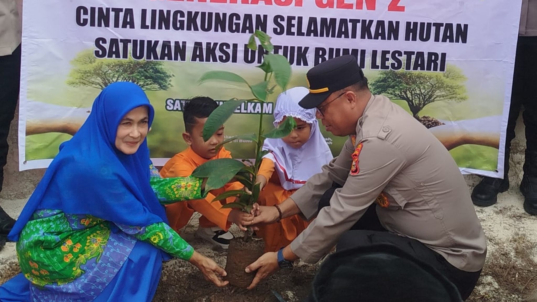 Green Policing Sentuh Generasi Alpha, Kasat Intelkam Polres Kampar Edukasi Anak TK Pentingnya Jaga Lingkunga