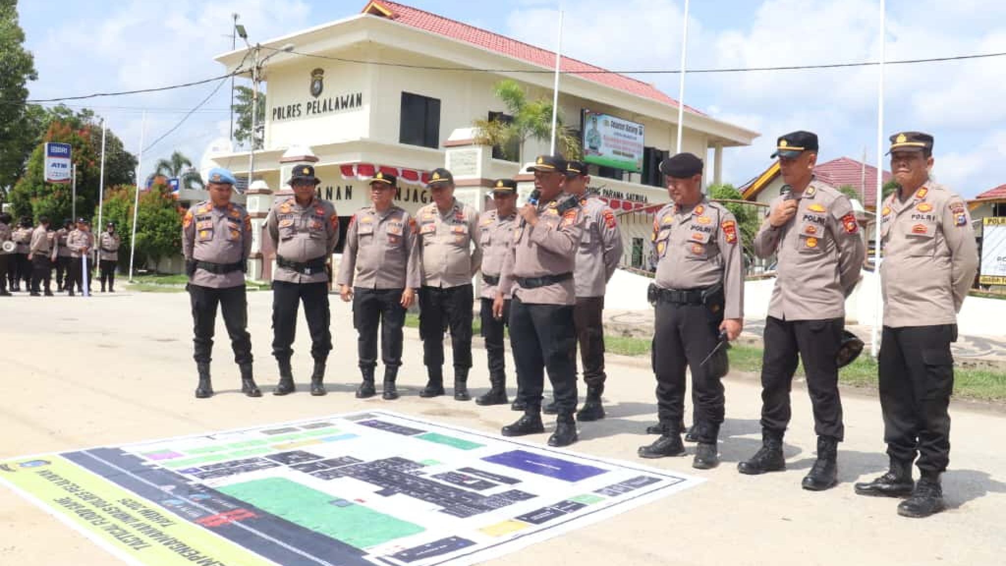Polres Pelalawan Gelar TFG dan Penilaian Sispam Mako dan Sispam Unras Polres Pelalawan