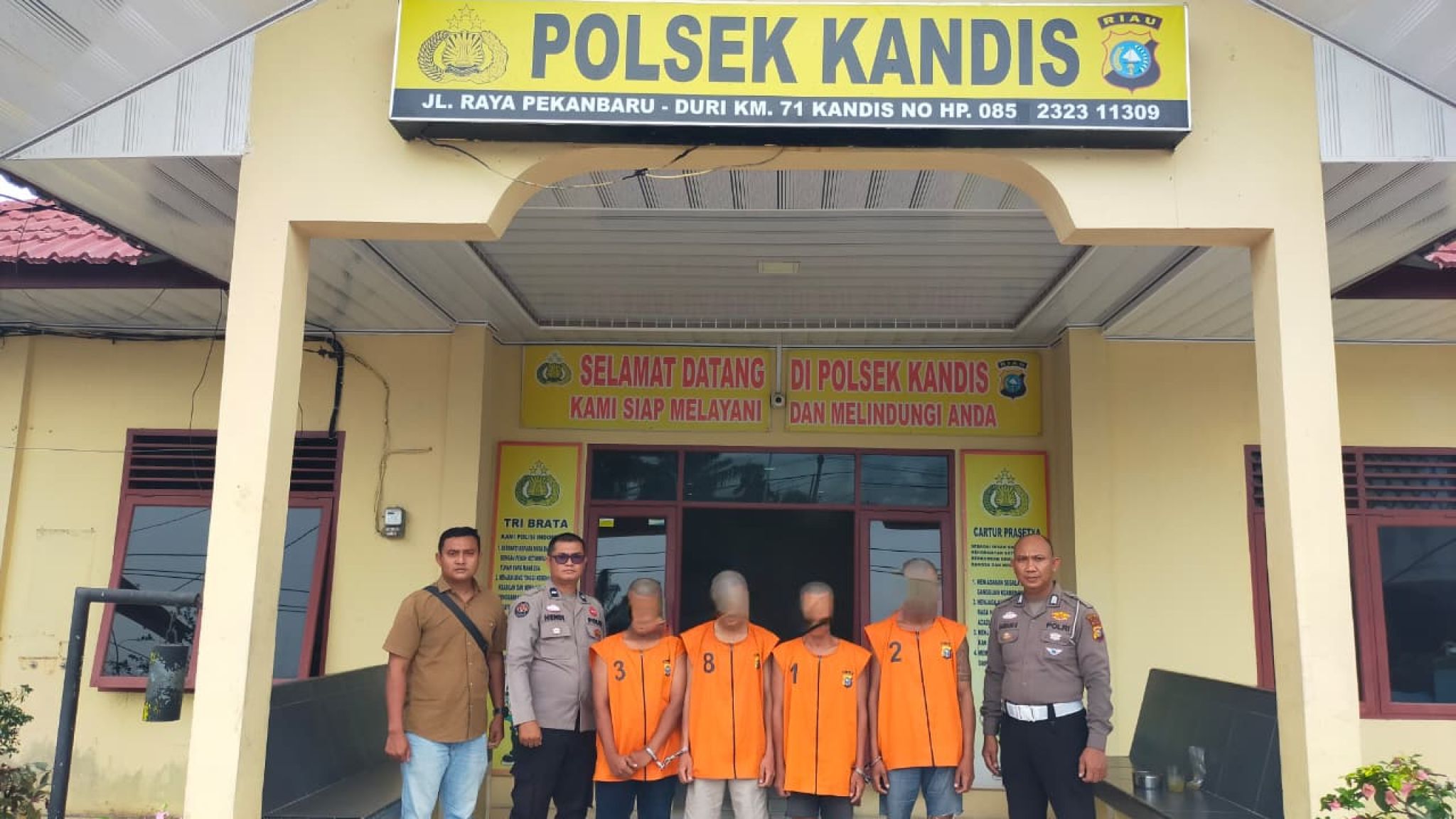 Polsek Kandis Ringkus Empat Terduga Pelaku Persetubuhan Anak di Bawah Umur
