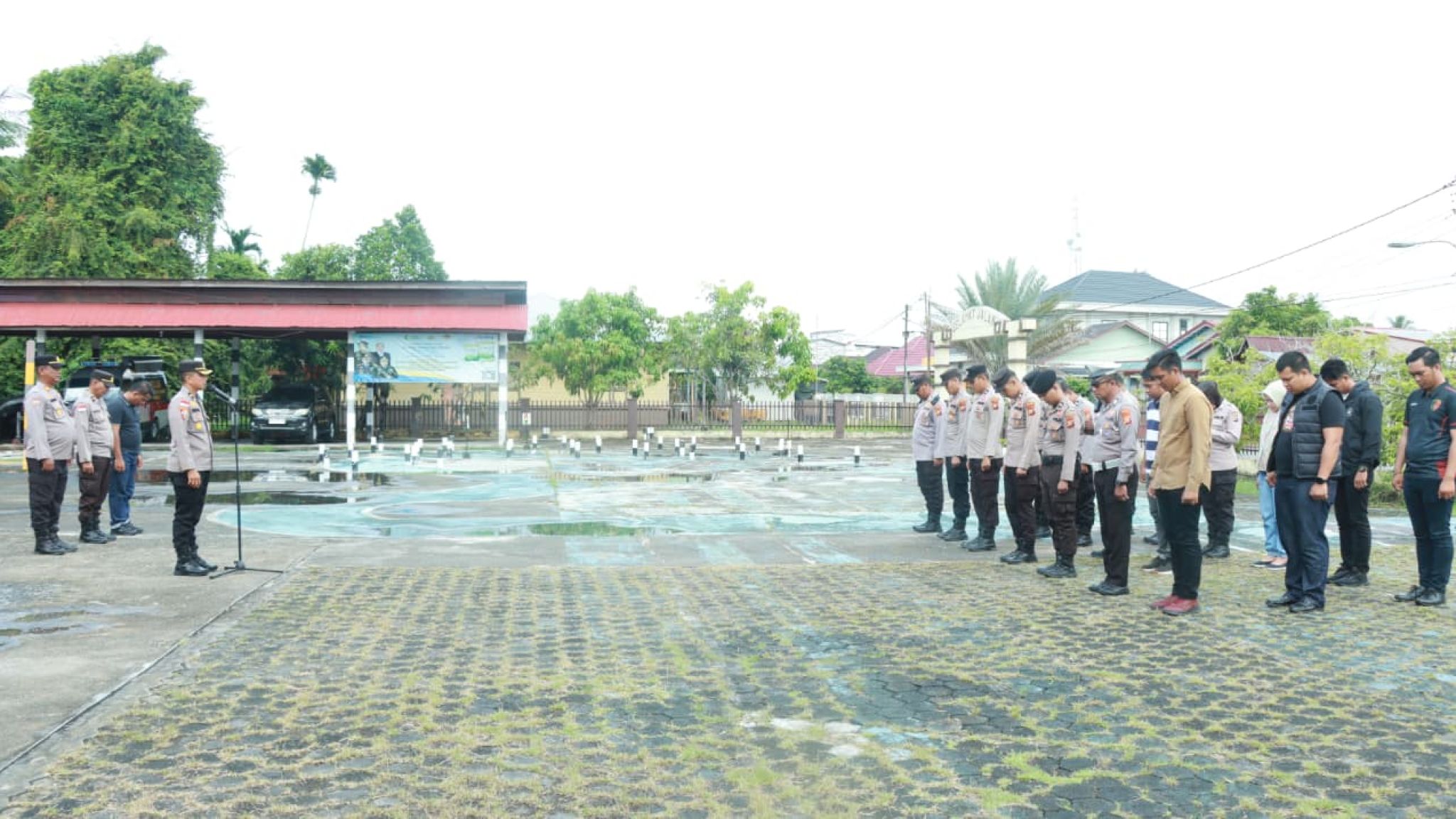 Kabag Ops Polres Kepulauan Meranti Pimpin Waskat Apel Kompi Siaga I di Polsek Tebing Tinggi