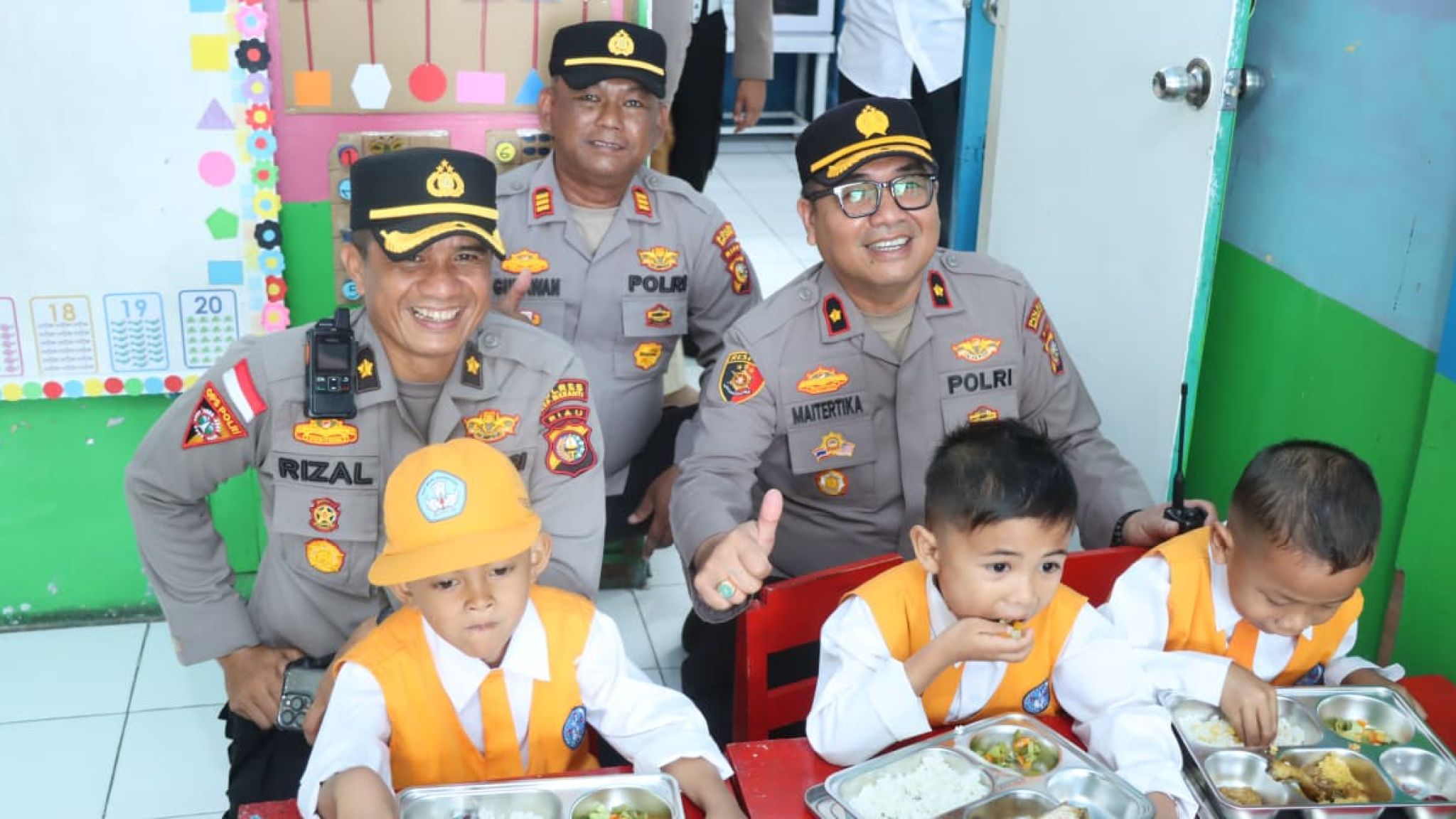 Polres Meranti Dukung Program MBG, 84 Anak TK Bhayangkari Nikmati Menu Bergizi