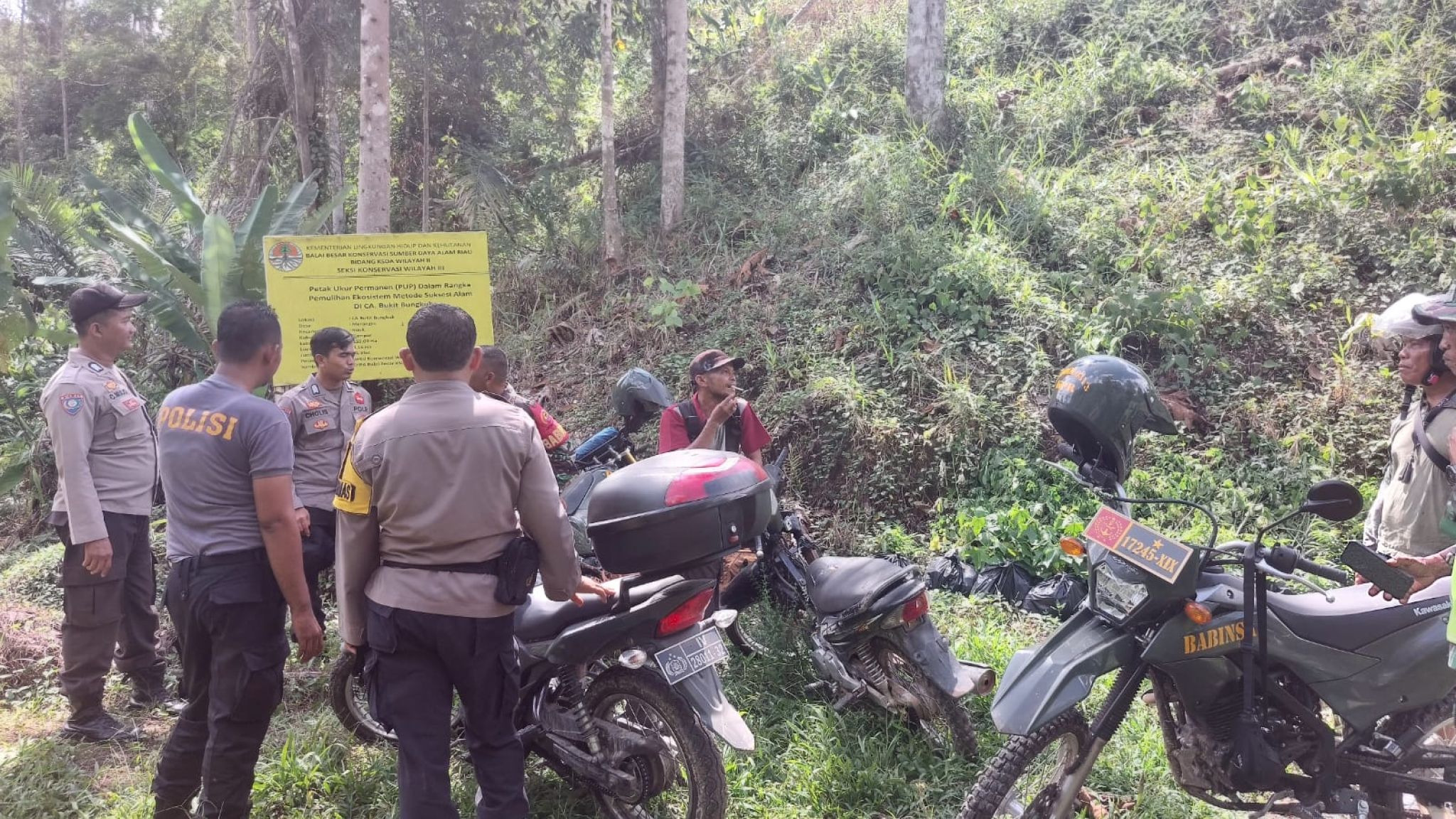Polres Kampar Tegaskan Komitmen Jaga Kelestarian Alam: Amankan Patroli Gabungan Smart Patroli di Cagar Alam Bukit Bungkuk