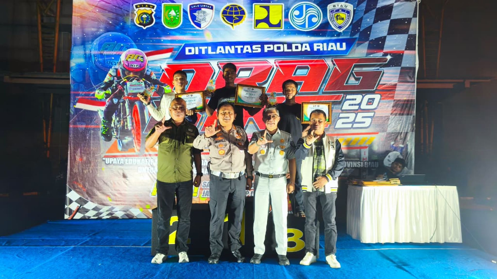 Fantastis! 270 Pembalap Ikuti Dragbike Policing Sessions VIII di Sirkuit Sport Center Stadion Rumbai
