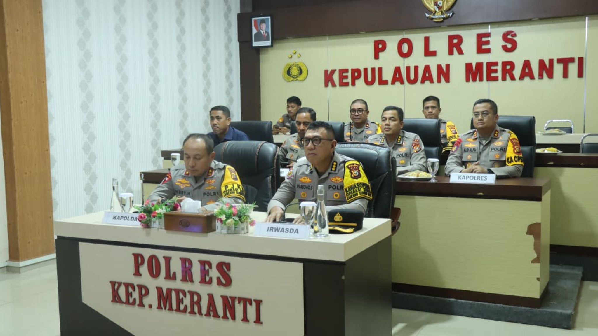 Wakapolri Berikan Arahan Kesiapan Apel Kasatwil 2025, Polda Riau Ikuti Melalui Vicon dari Polres Kepulauan Meranti