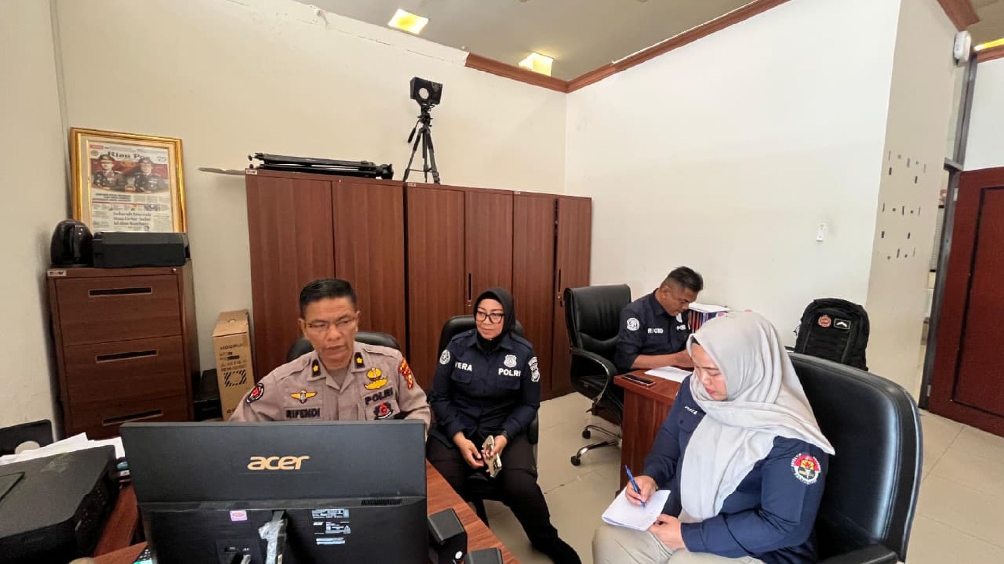Evaluasi Kinerja Kehumasan, Humas Polda Riau Gelar Anev Mingguan SPIT, WIBSIE, Police Tube
